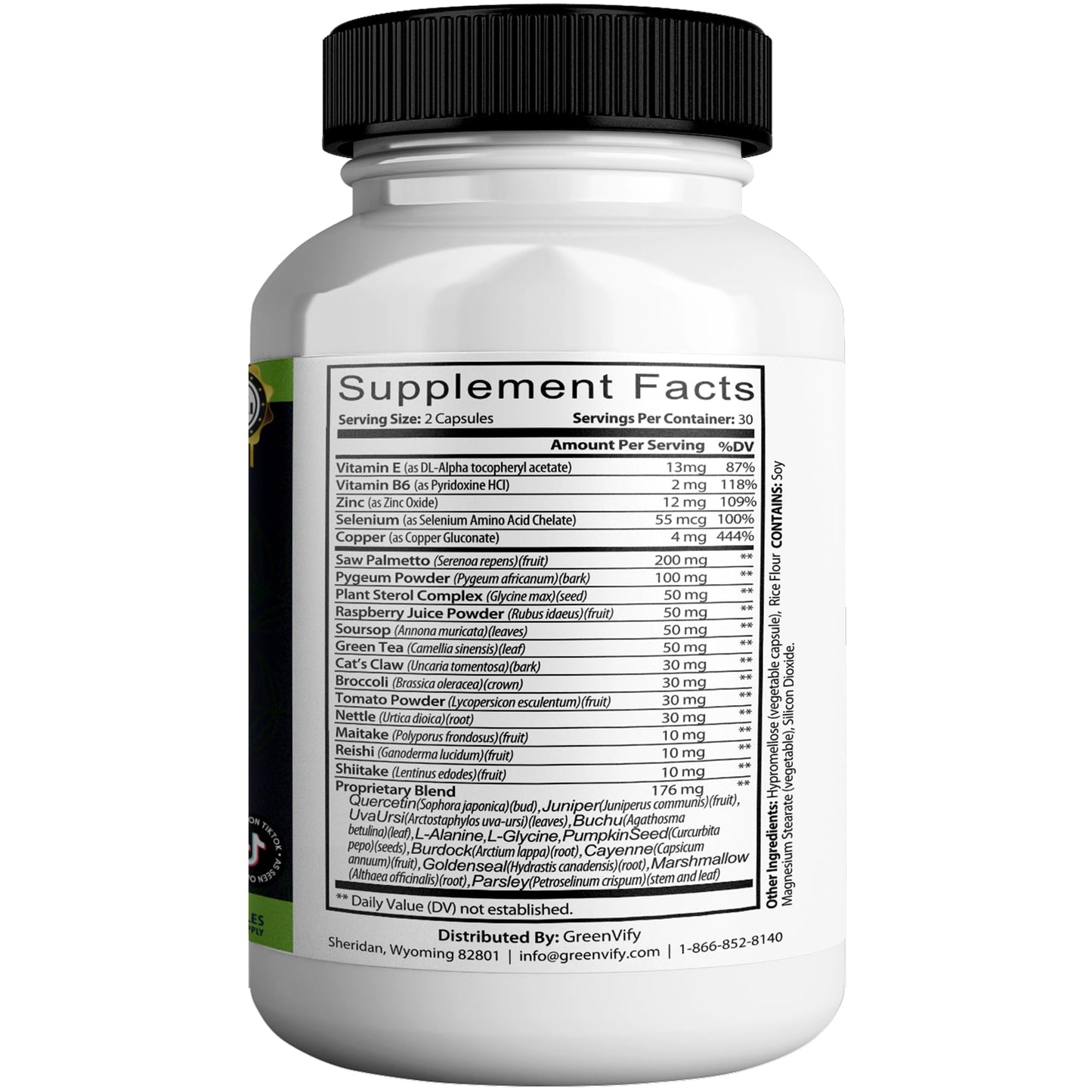 GREENVIFY Proto Max Flow Extra Strength Prostate Support Natural Herbal Supplement with Saw Palmetto 300 Capsules