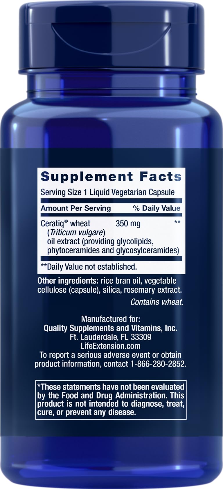 Life Extension Skin Restoring Ceramides Capsules 100