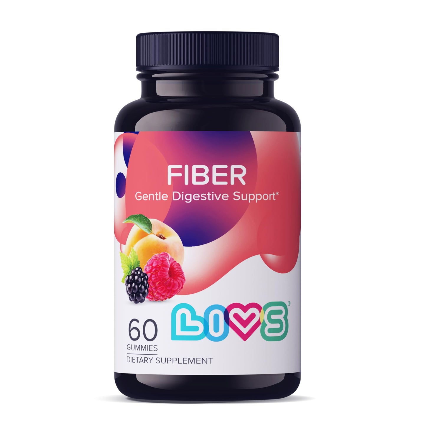 LIVS Fiber Gummies for Adults Gummy 60 Count
