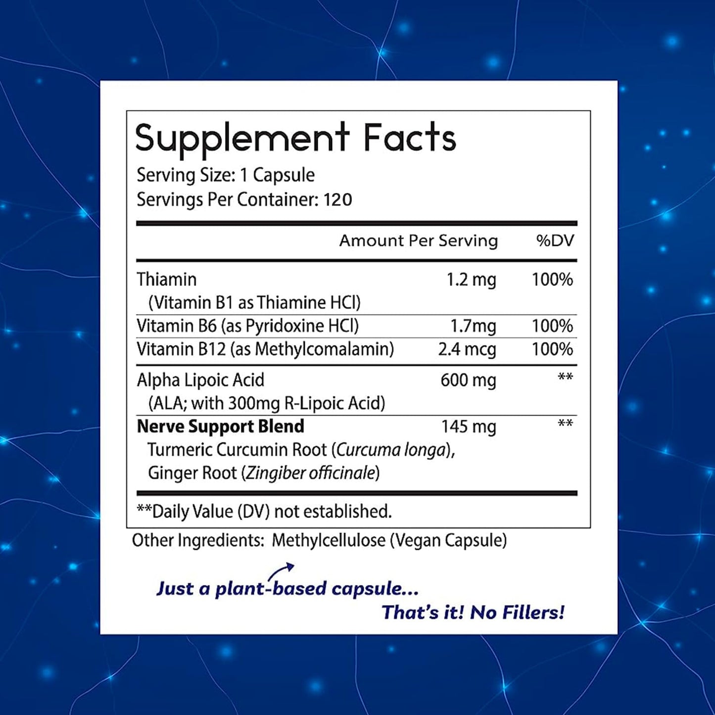 Thomas' all-natural Remedies Alpha Lipoic Acid Supplement 600mg Capsule 120 Count