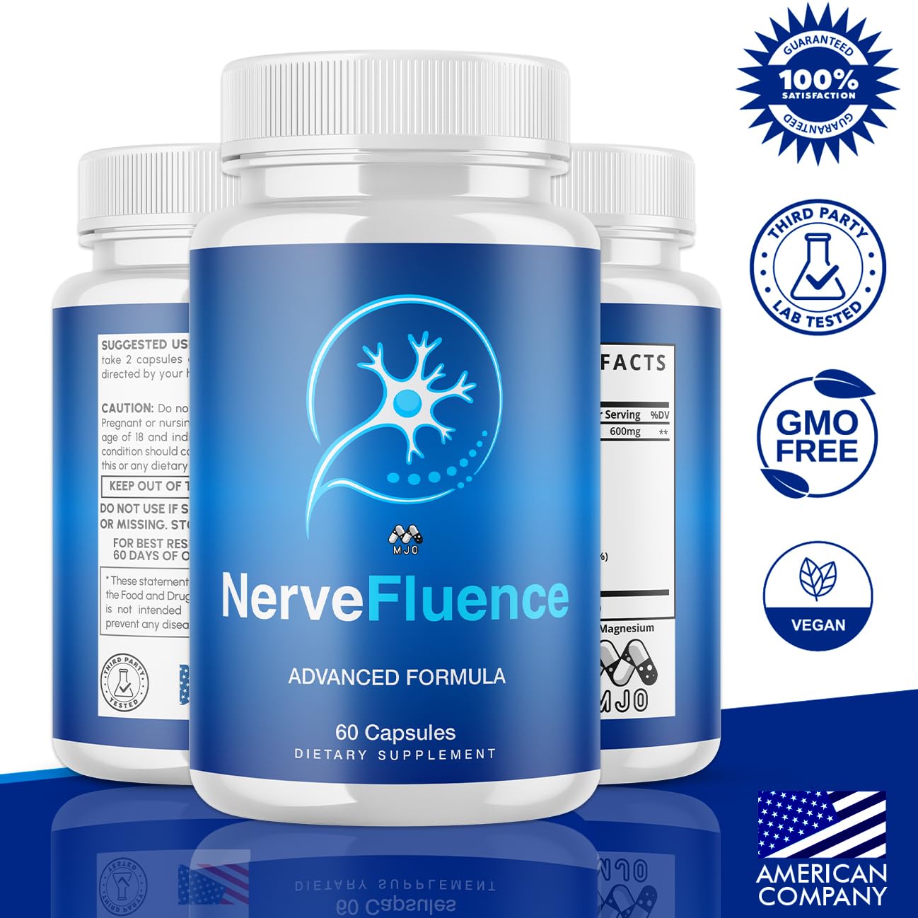 MJO NerveFluence Capsules, 120 Capsules