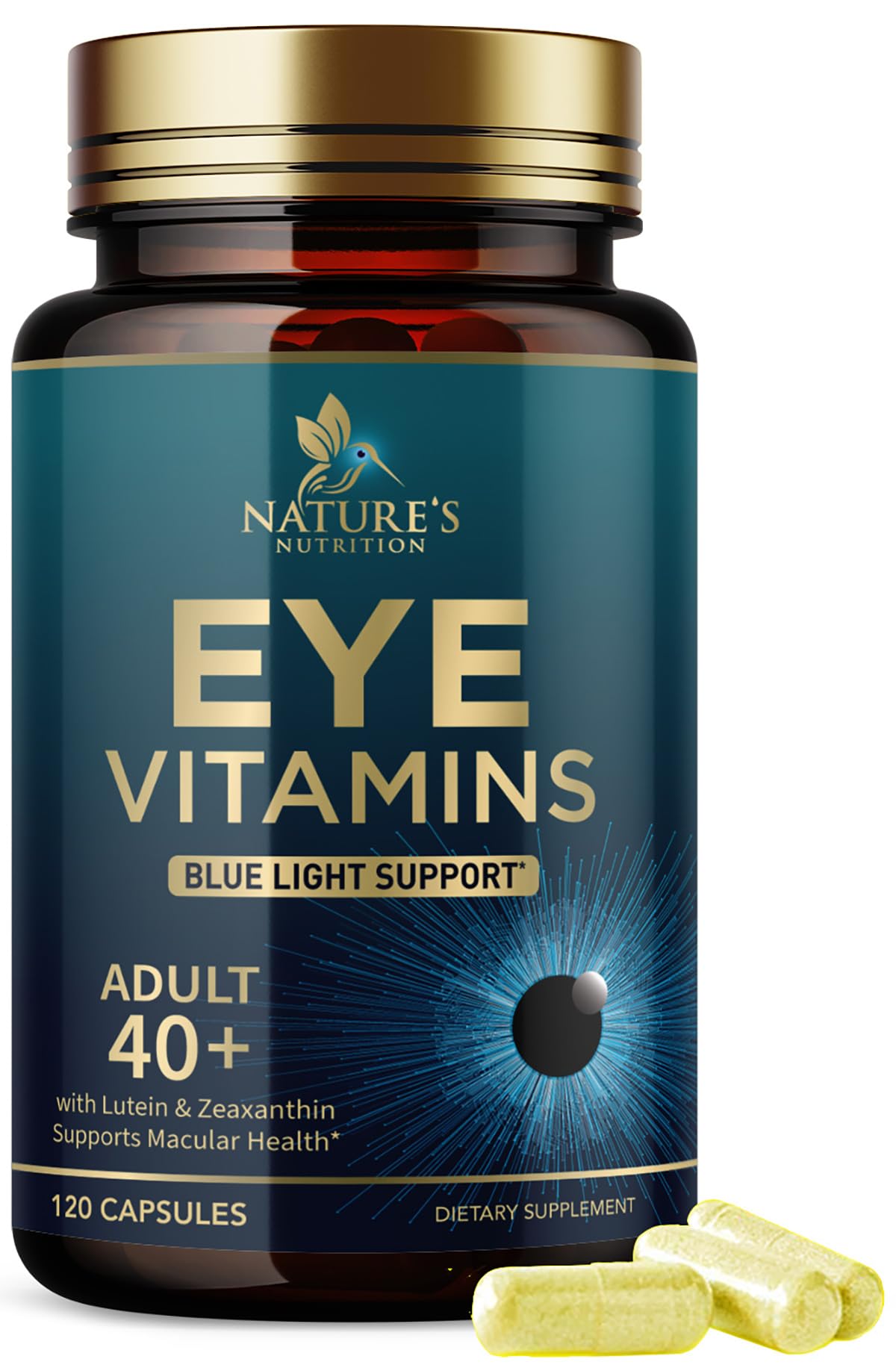 Nature's Nutrition Eye Health Lutein & Zeaxanthin Capsules, 120 Count
