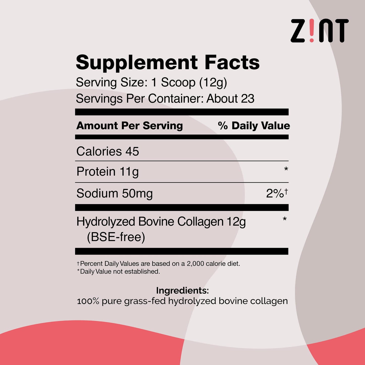Zint Collagen Hydrolysate Powder 10 Oz