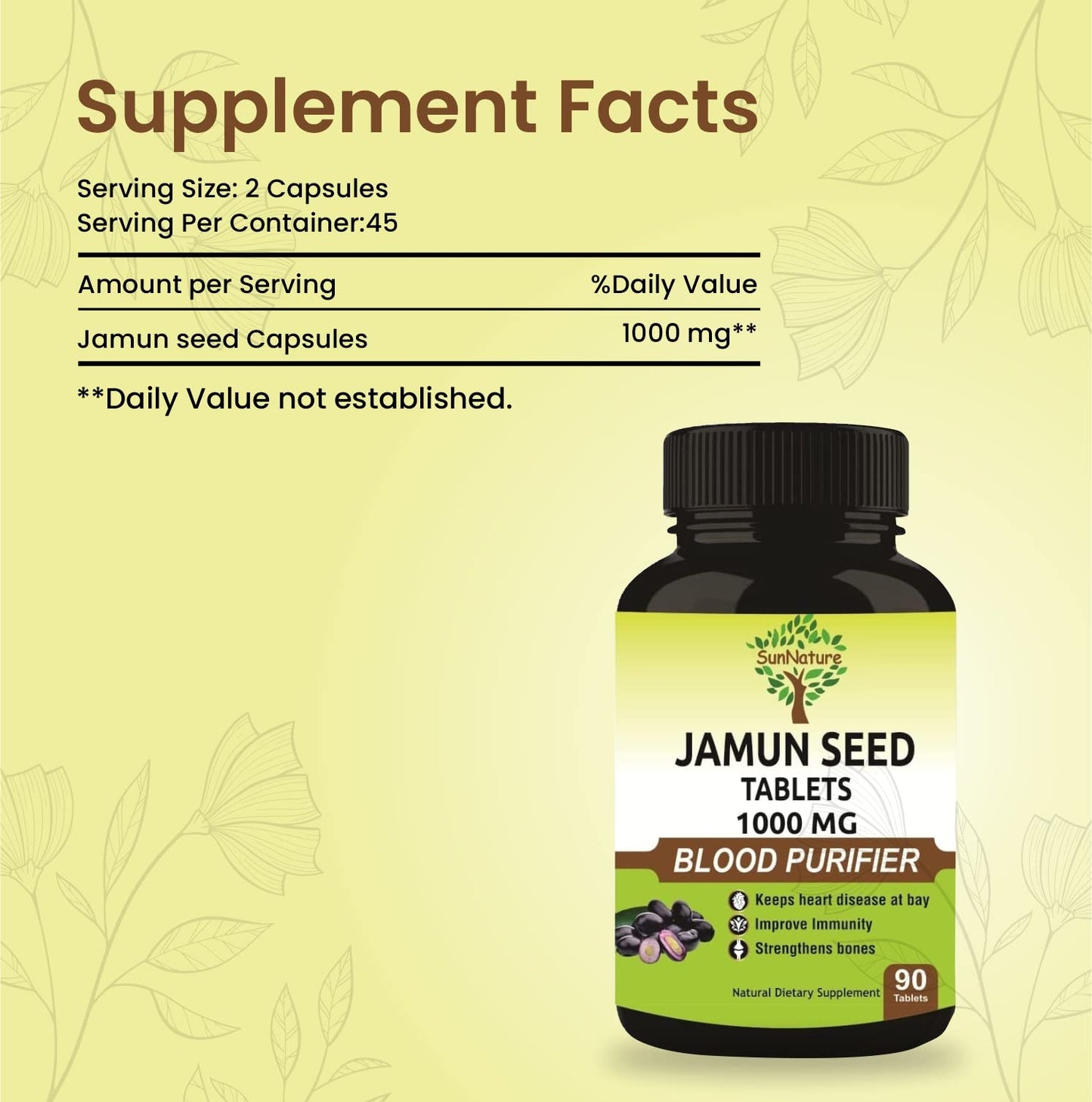 SunNature Jamun Seed 1 Tablets