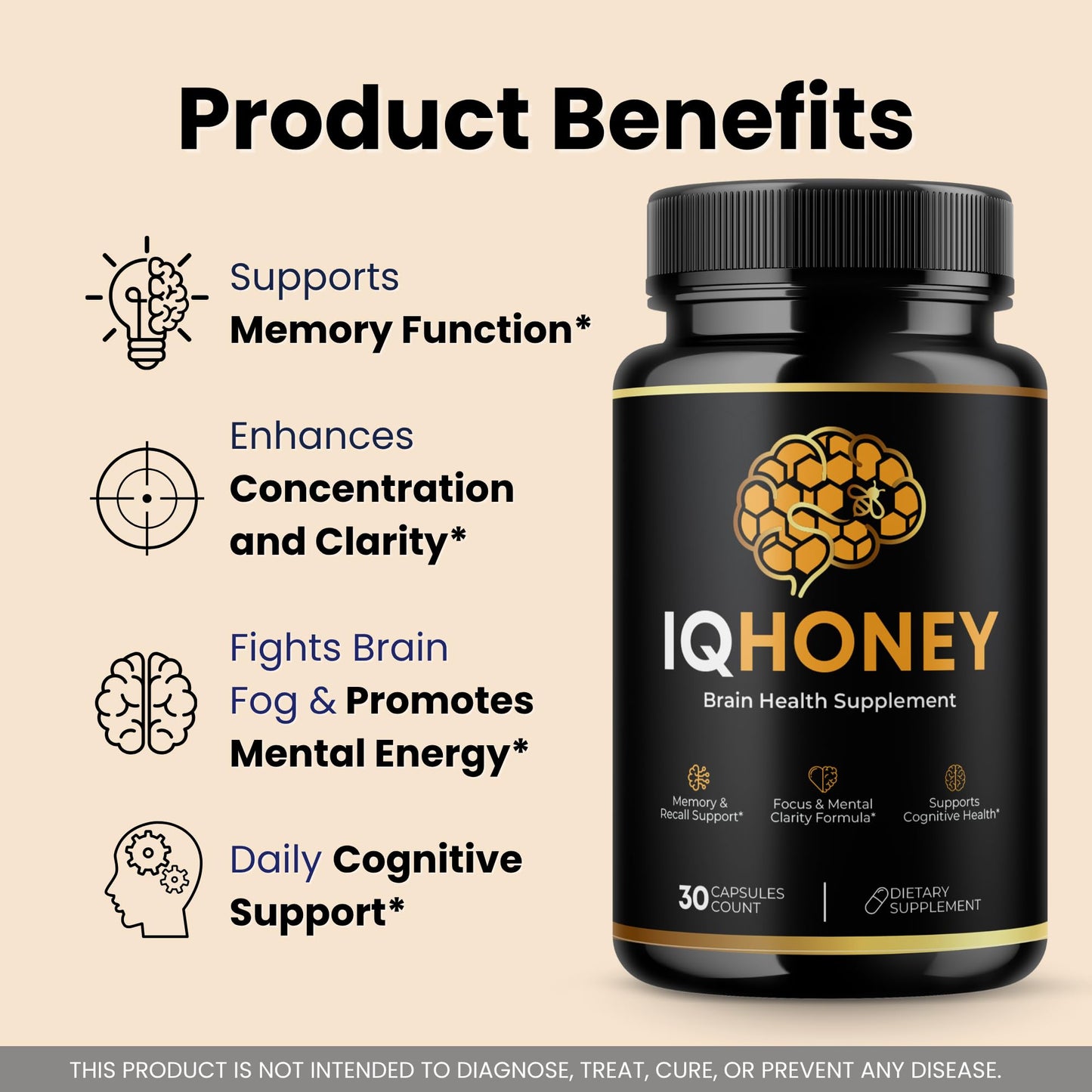 Lula IQ Honey Capsules, 60 Capsules