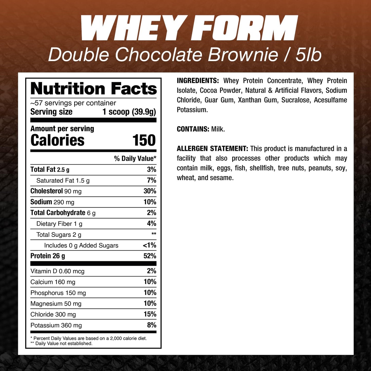 DRAGON PHARMA WheyPhorm Whey Protein Blend Powder, Double Chocolate Brownie, 32 Servings