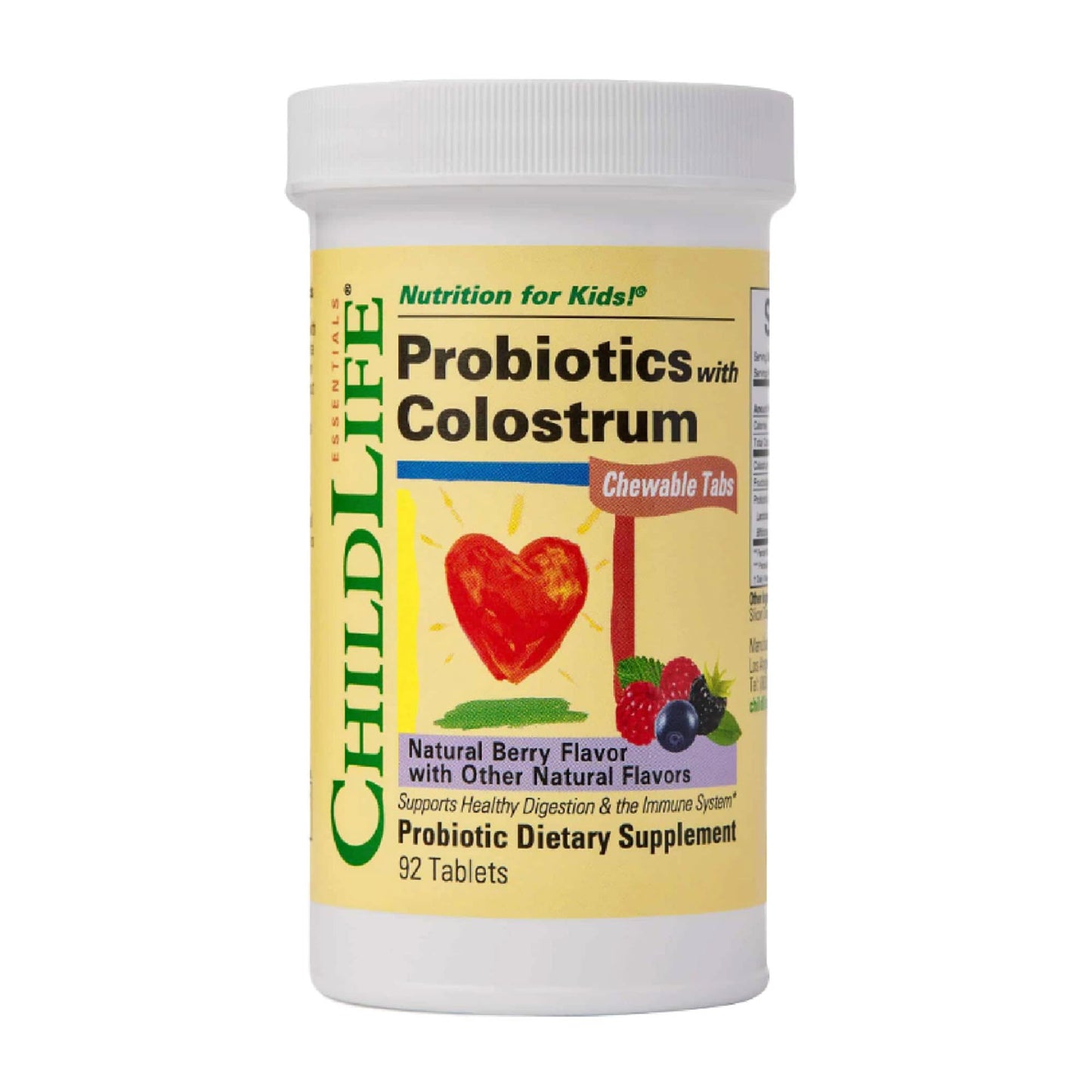 CHILDLIFE ESSENTIALS ChildBiotics with Colostrum Probiotic for Kids, 90 Tablets