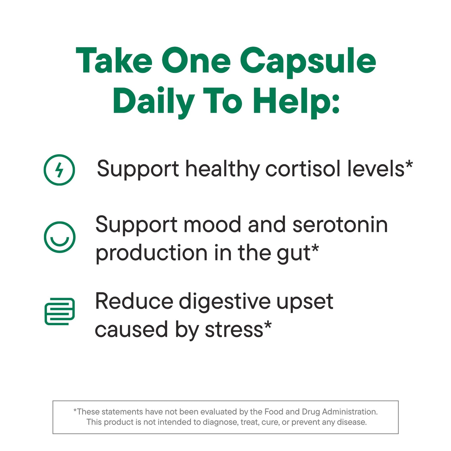 Daily Nouri Stress Support Probiotics for Women & Men Capsule, 30 Count