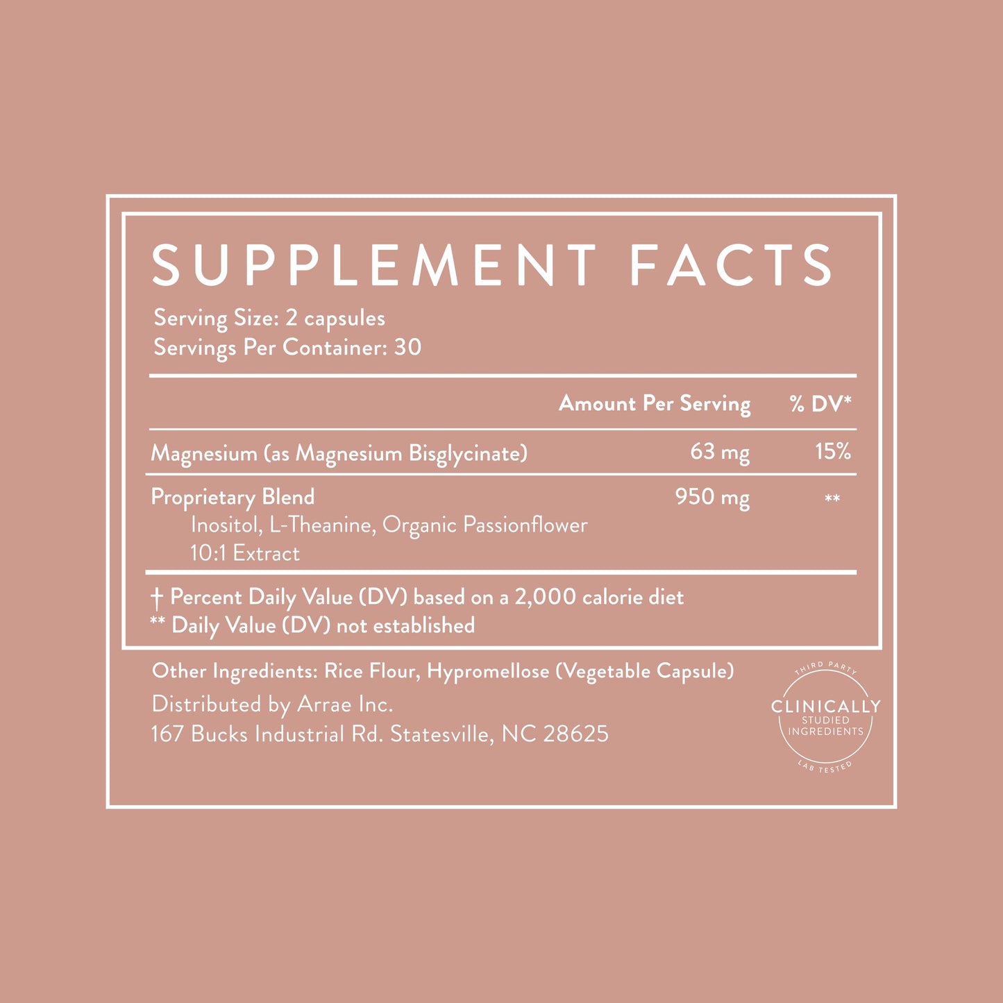Arrae Calm Cortisol Manager Capsules 60 Count