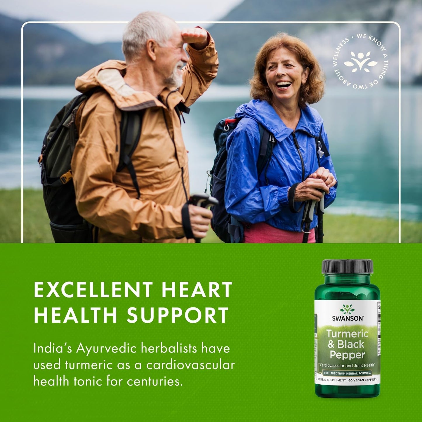 Swanson Organic Turmeric & Black Pepper Joint Health Supplement for Active Adults Seeking Anti-Inflammatory Support with Enhanced Bioavailability, 180 Capsules
