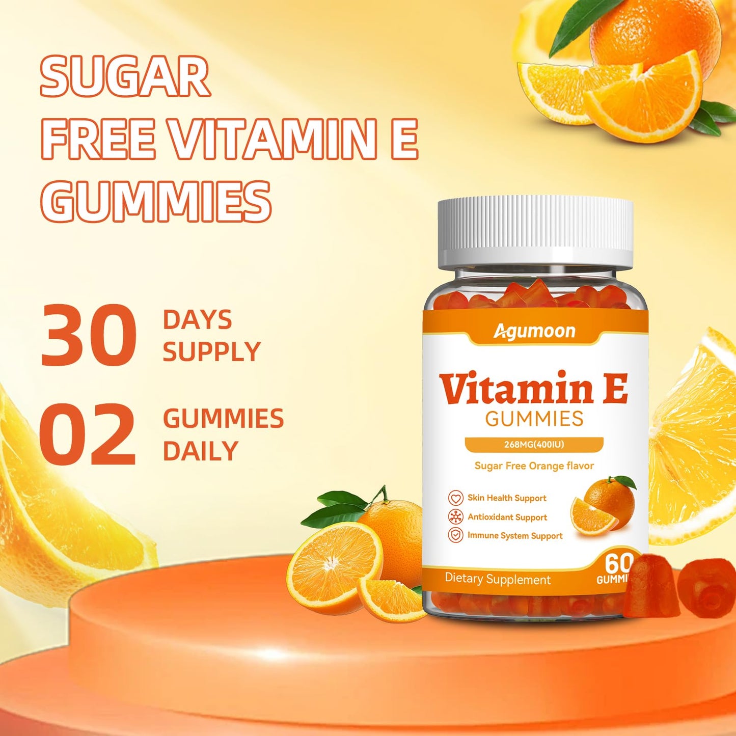 Agumoon Vitamin E Gummies 400 IU, 60 Count