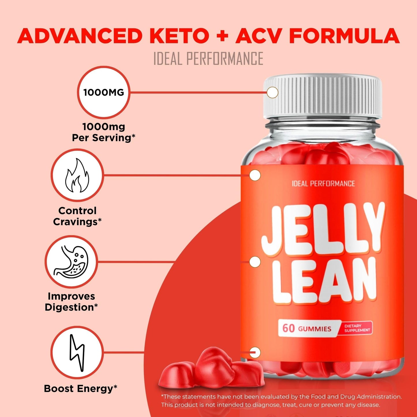 IDEAL PERFORMANCE Jelly Lean Gummies Gummy 120 Count