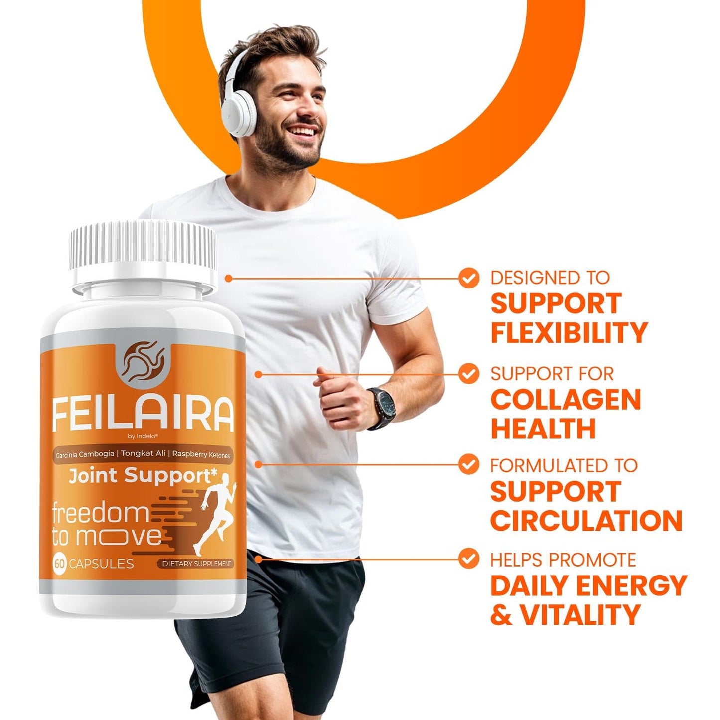 Indelo Feilaira Advanced Formula Daily Health Support Capsules, 300 Count