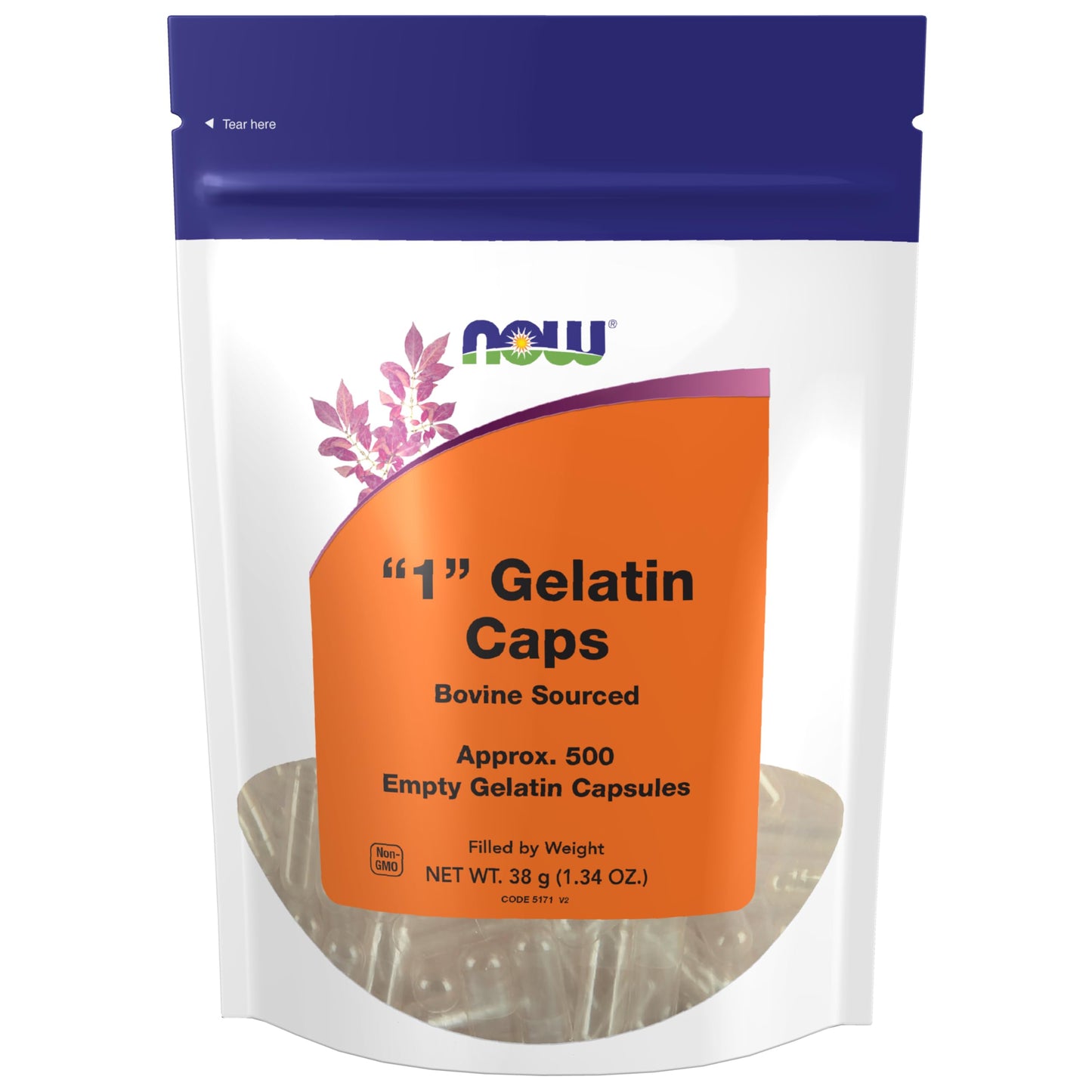 NOW Foods Empty Gelatin Capsules Capsule, 500 Count