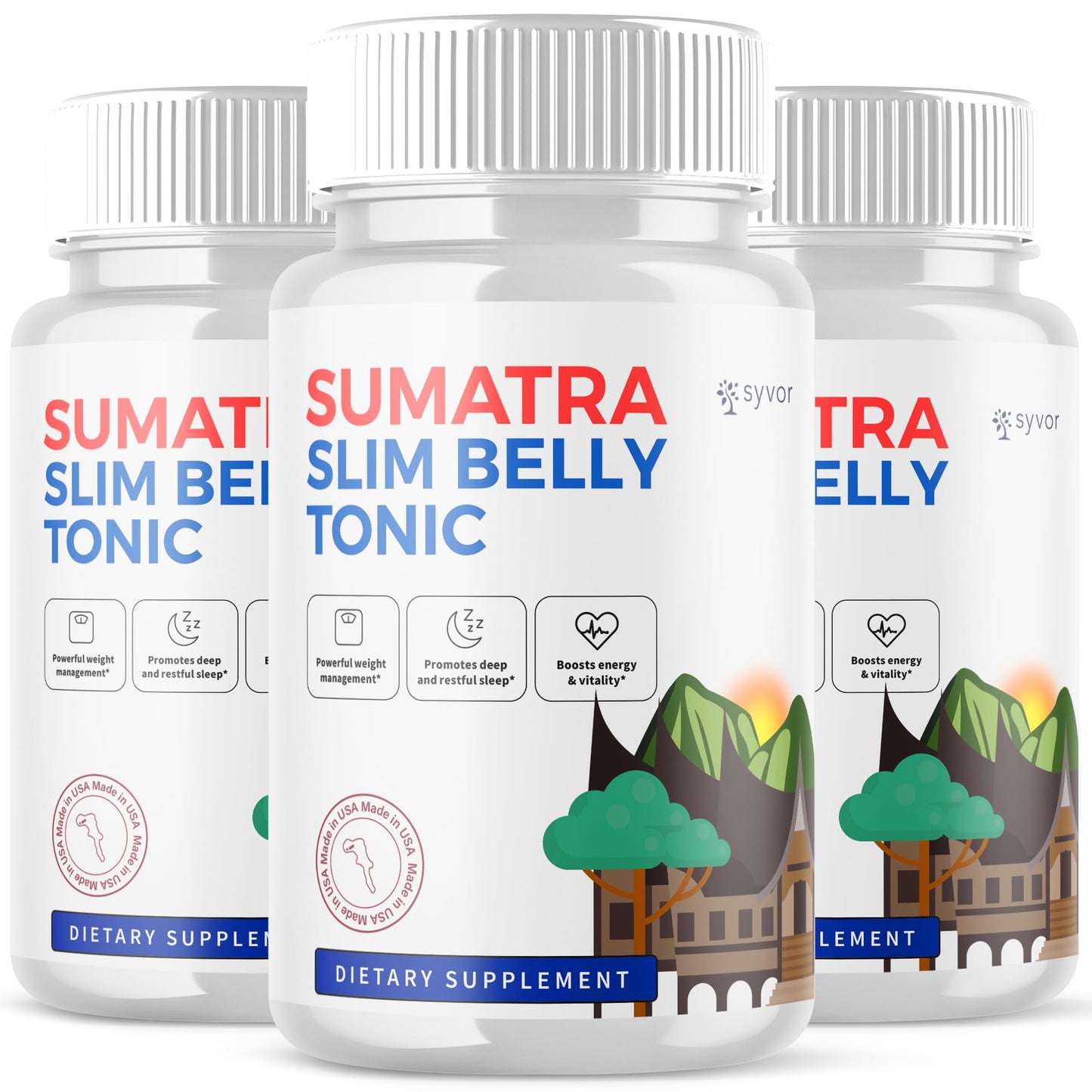 Syvor Sumatra SlimBelly Tonic Capsules, 180 Capsules