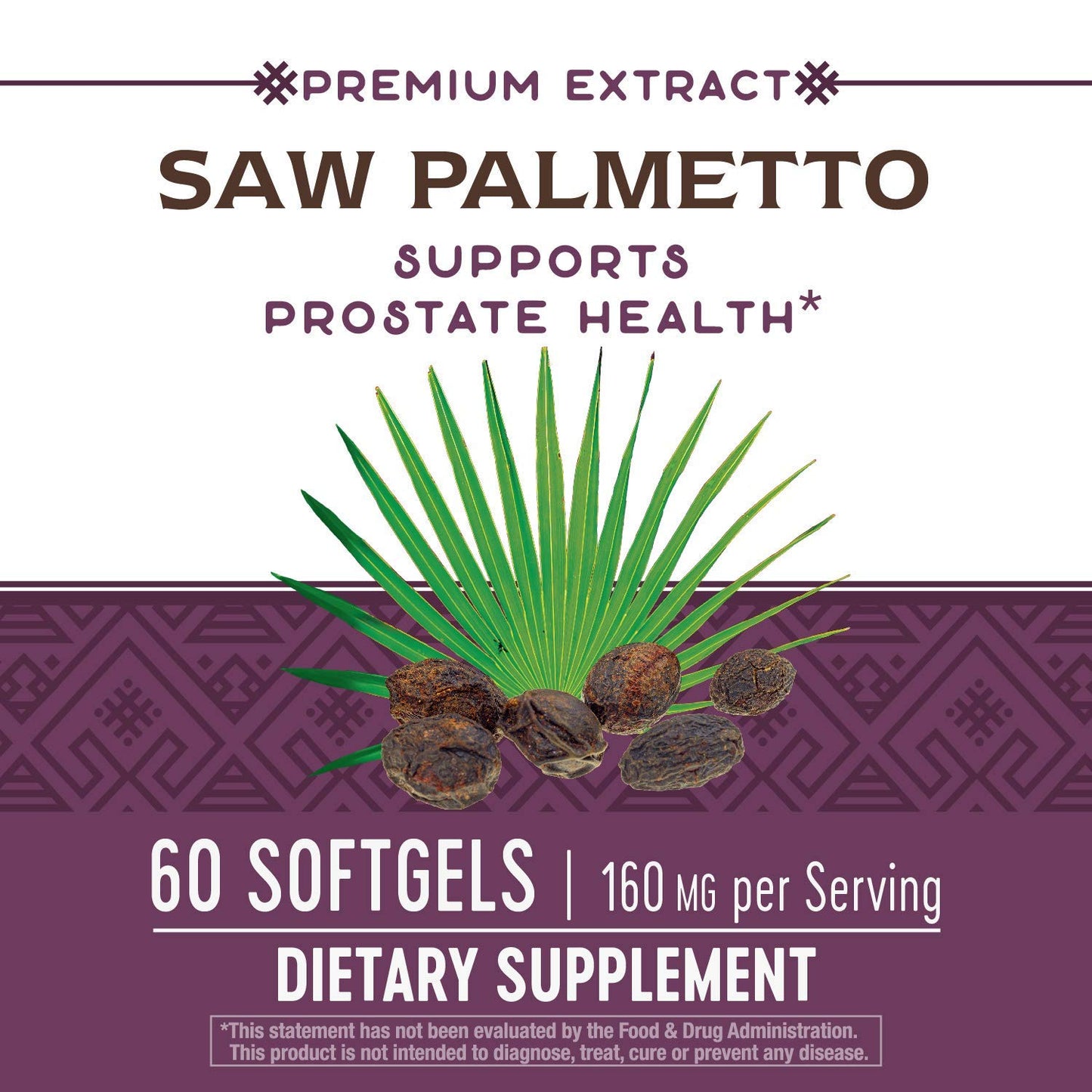 Nature's Way Saw Palmetto Extract Softgels, 60 Softgels, 3 Pack