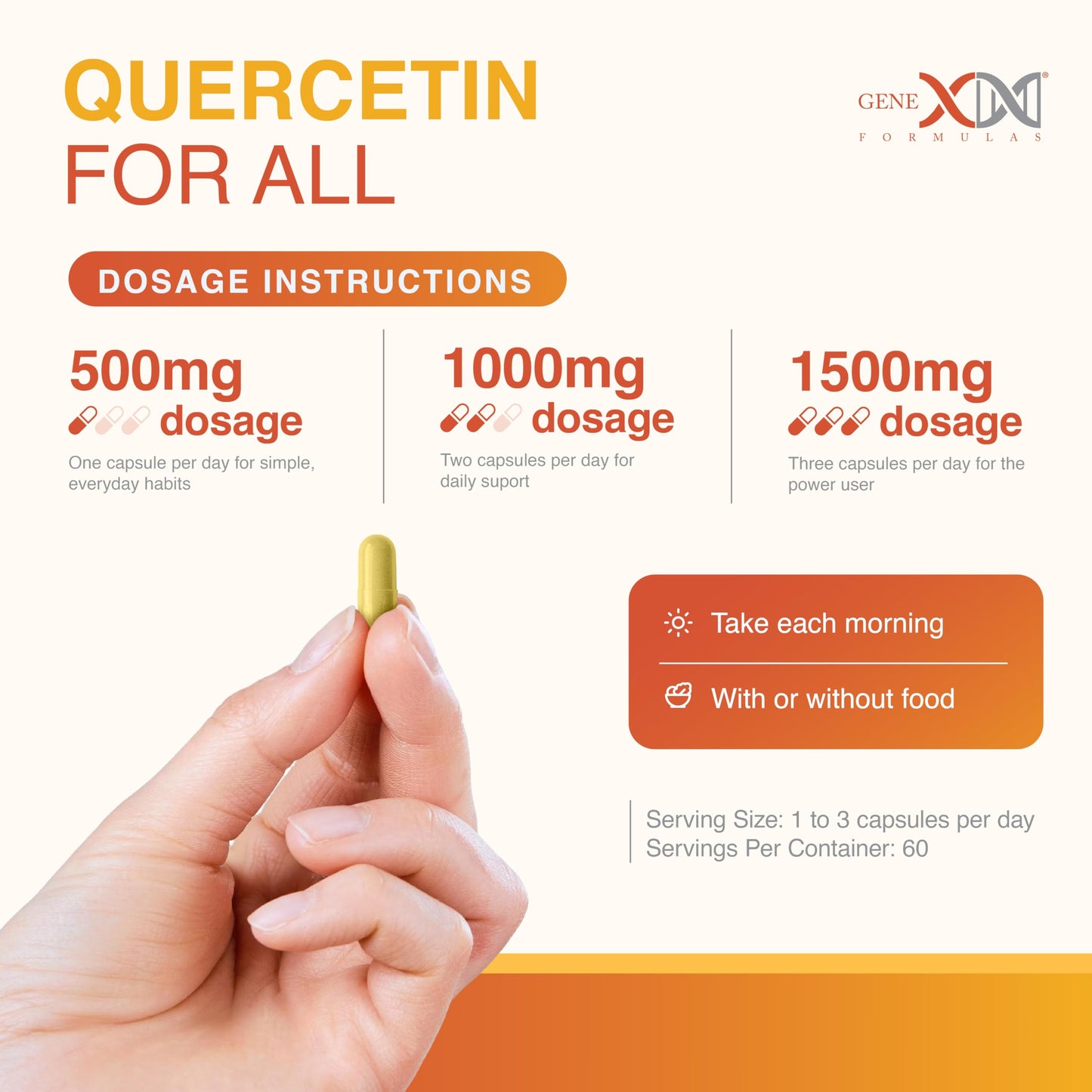 Genex Formulas Quercetin 500mg Capsule, 300 Capsules