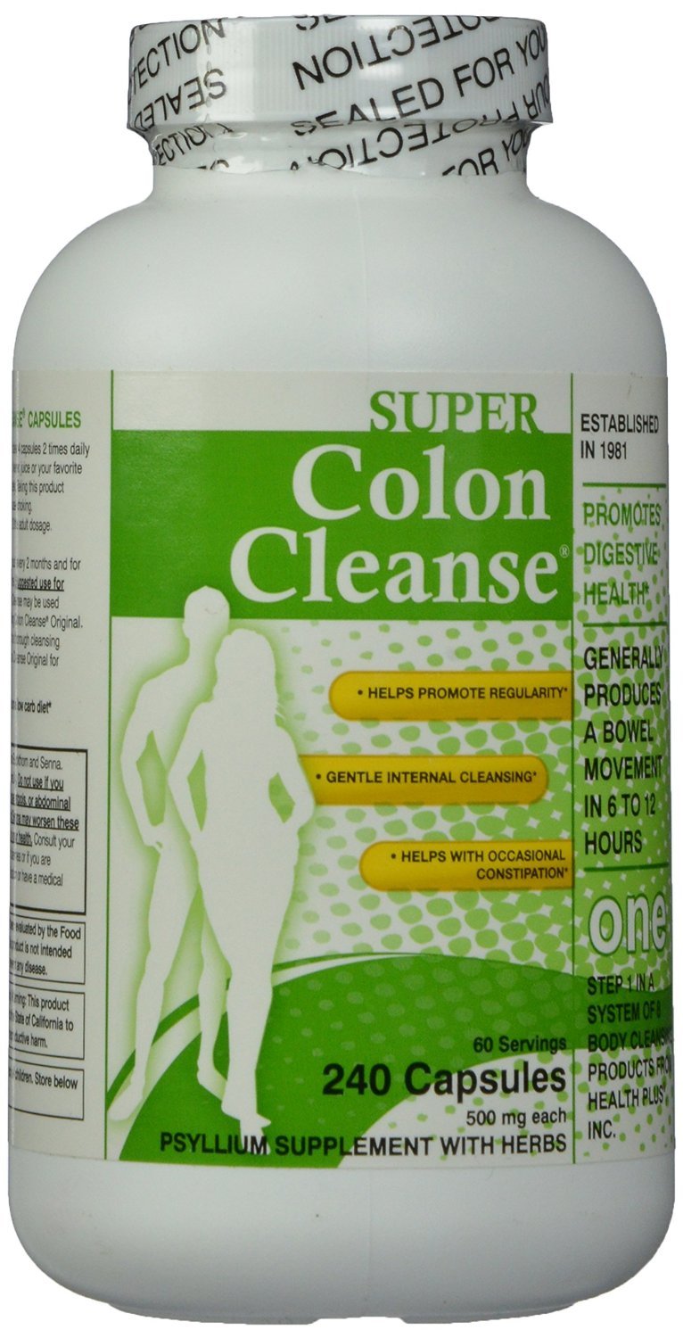 Health Plus Super Colon Cleanse Capsules 1200 Count