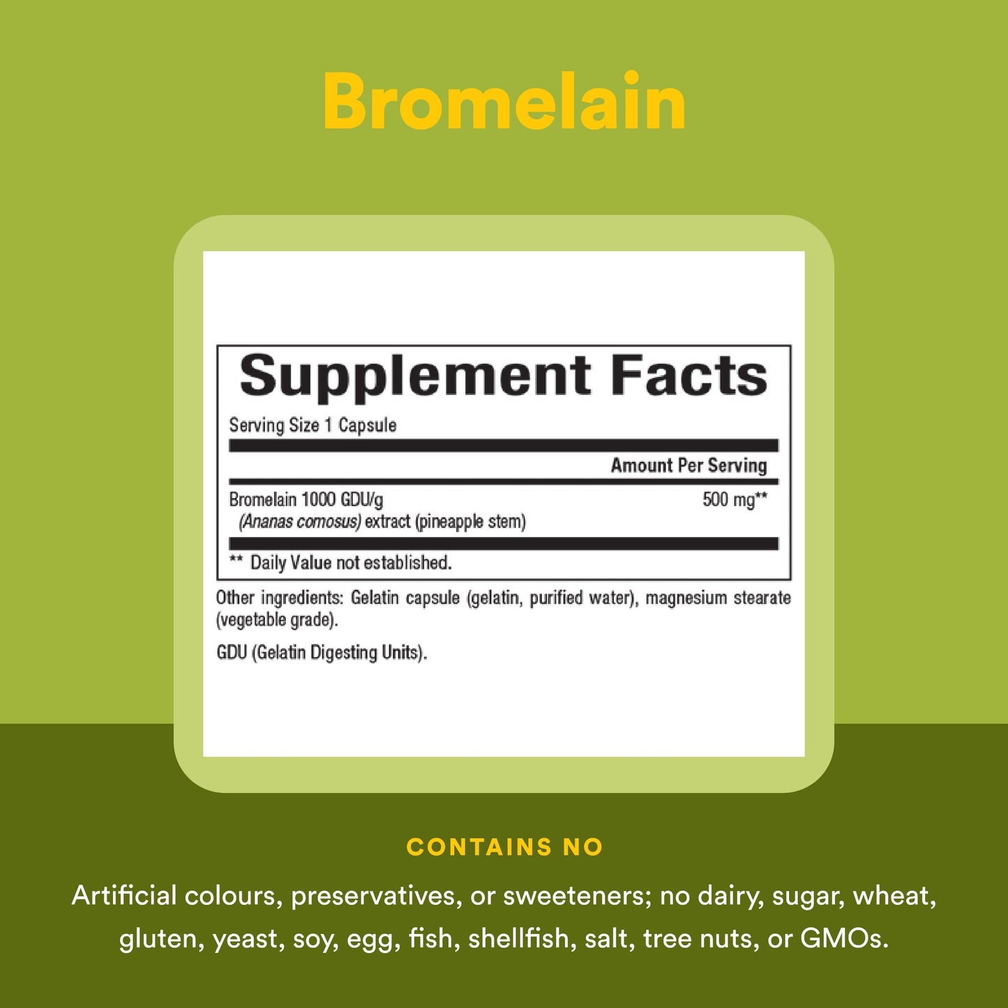 Natural Factors Bromelain 500 mg Enzyme Support for a Healthy Digestive System Capsule 90