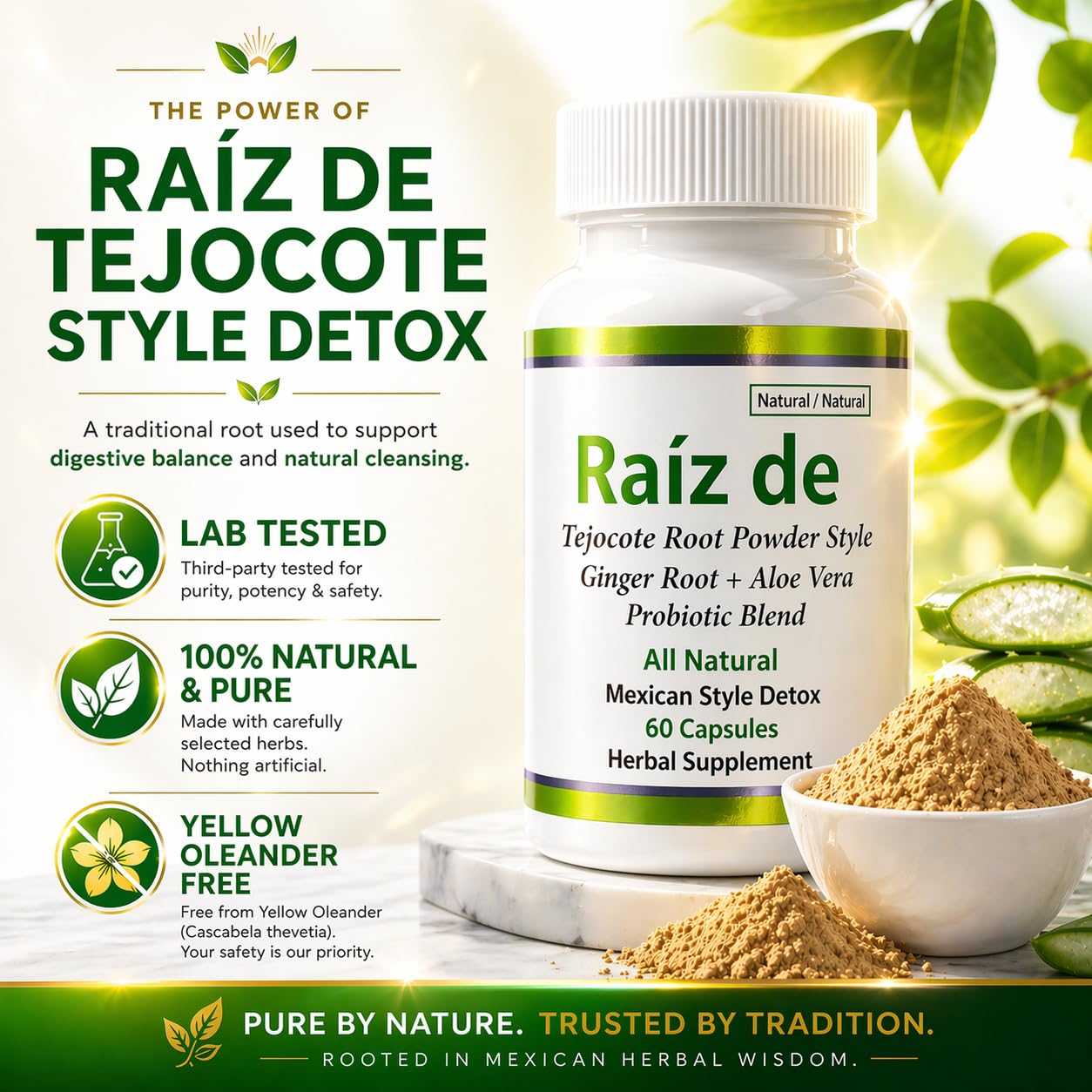 Raiz DE Tejocote Root 60 Capsules