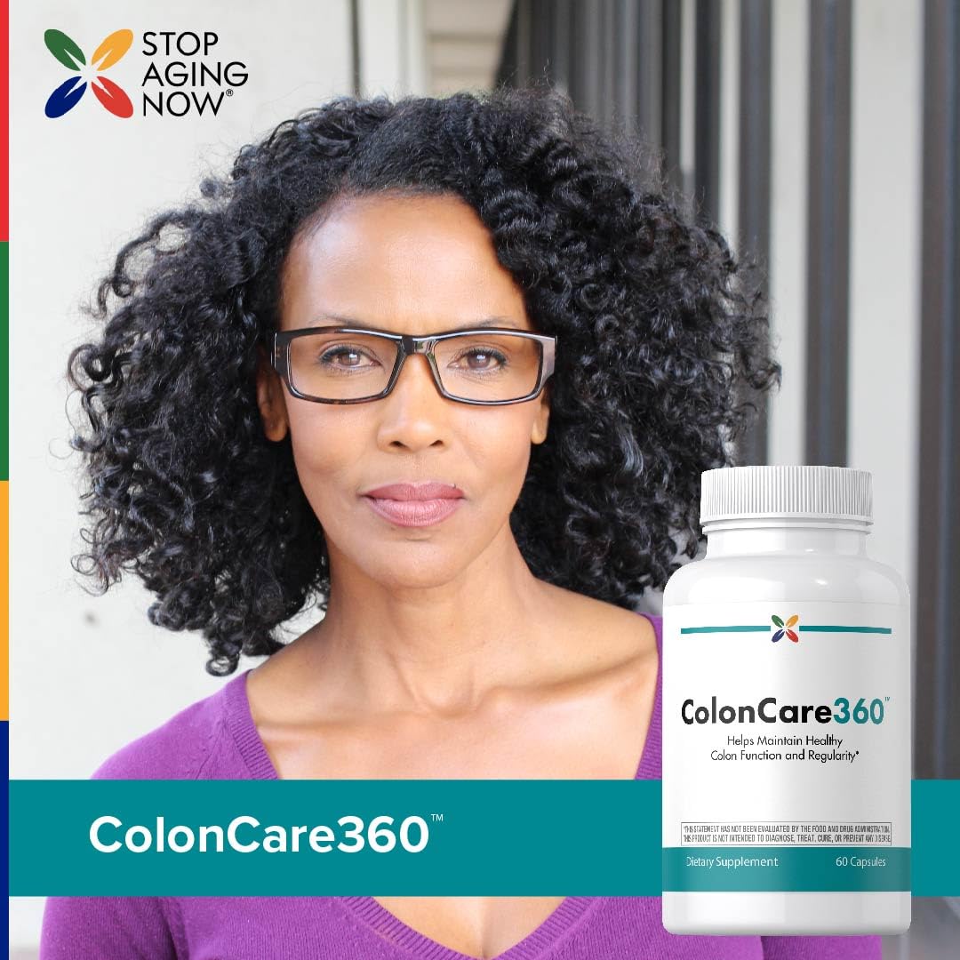 Stop Aging Now Colon360 Colon Health Support Supplement Capsules, 60 Count