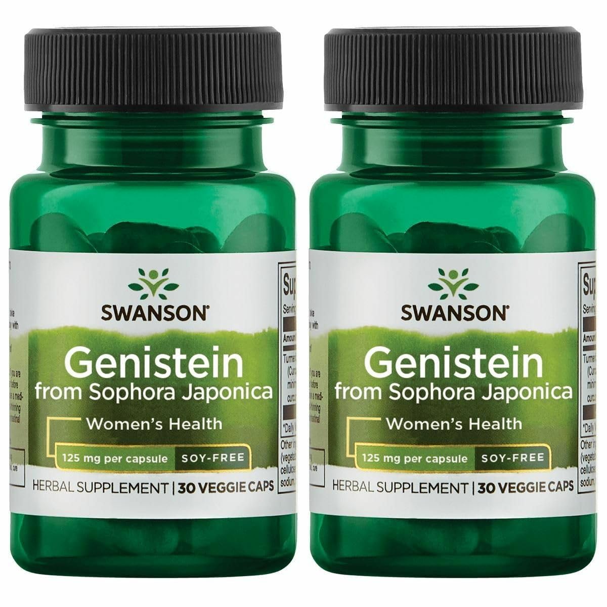 Swanson Genistein Soy-Free Plant-Based Supplement for Women, 125 mg Capsule, 120 Capsules