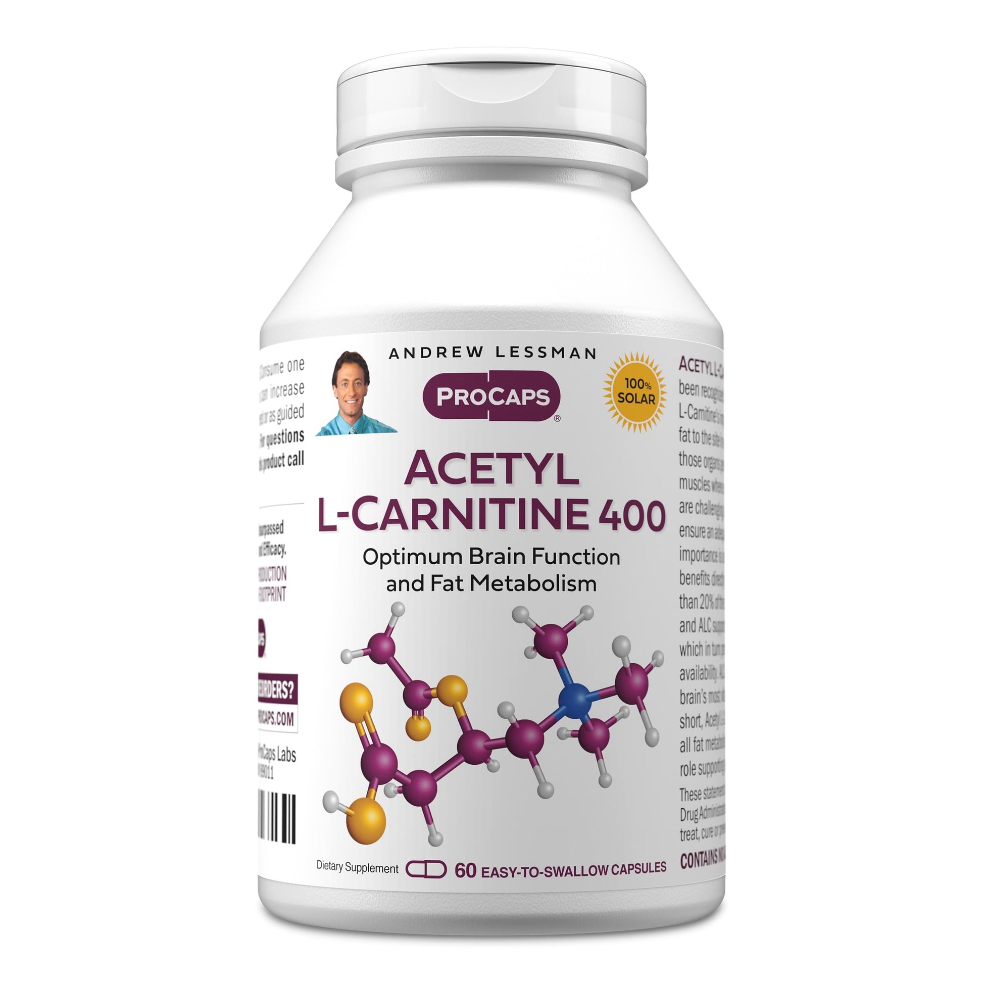 ANDREW LESSMAN ProCaps Acetyl L-Carnitine 400mg 60 Capsules