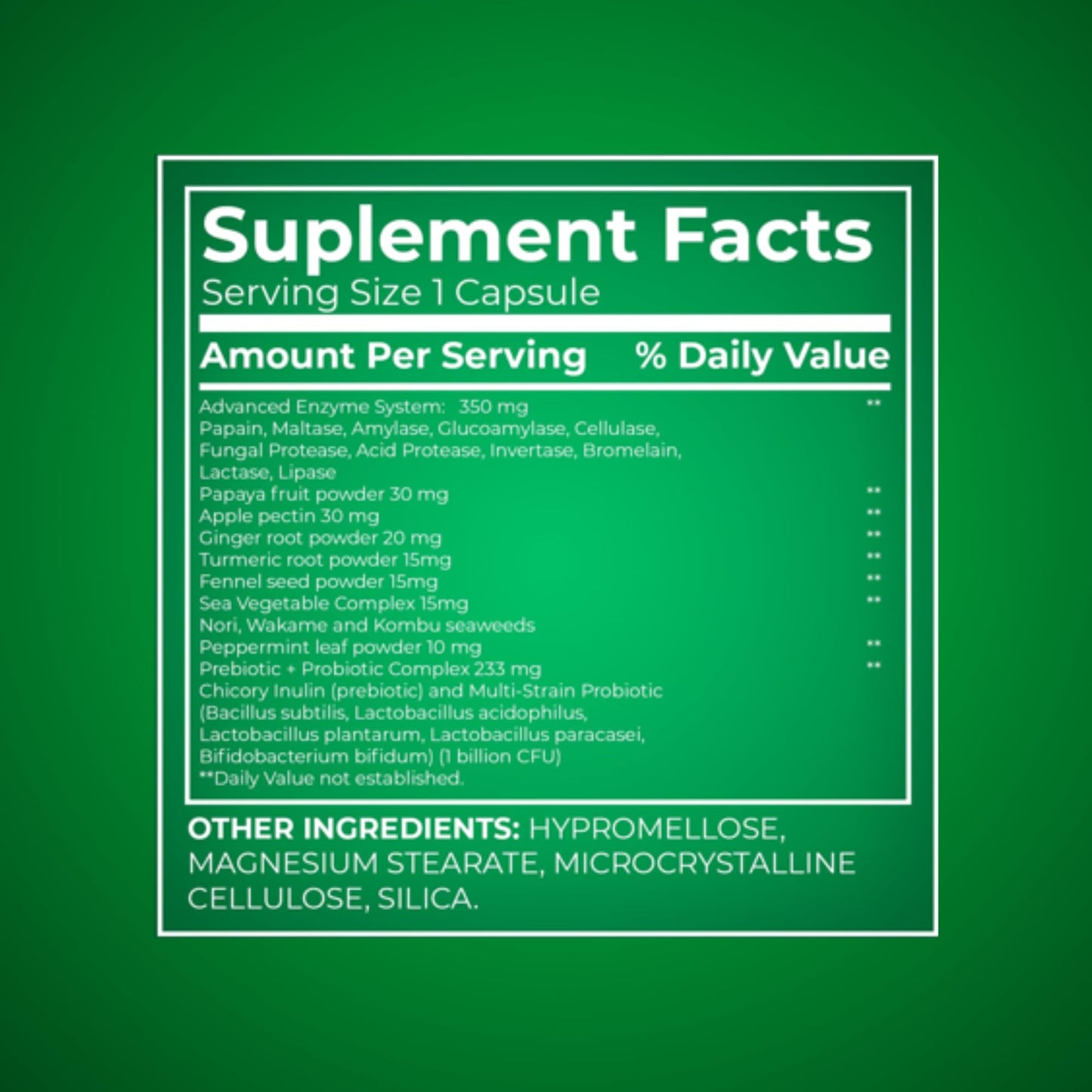 Unique Bundle Store Digestive Enzymes Capsule 60 Count