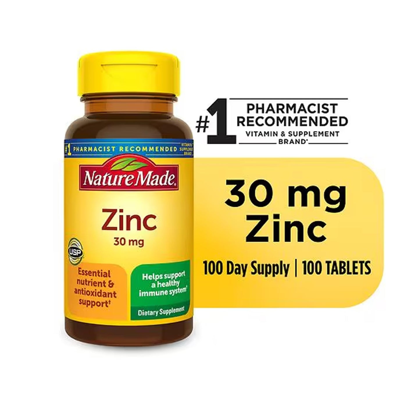 Nature Made Zinc 30 mg Tablet, 400 Tablets