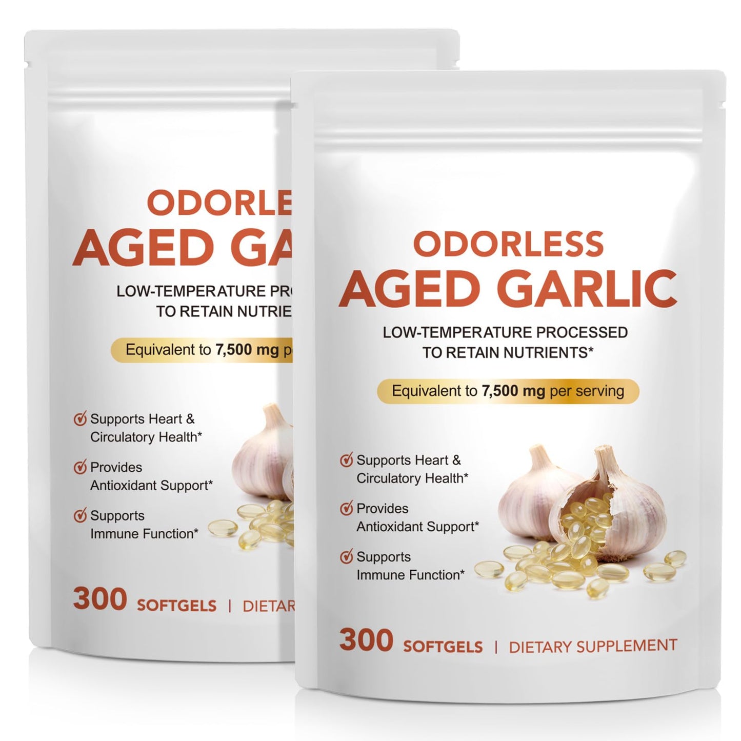 VOFANK Odorless Aged Garlic Extract Softgel, 600 Softgels