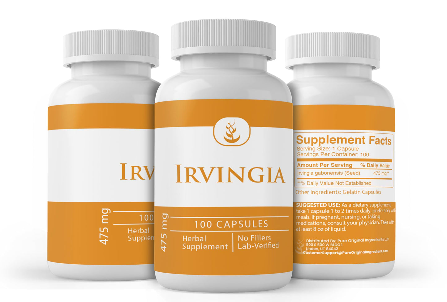 PURE ORIGINAL INGREDIENTS Irvingia Capsules 100