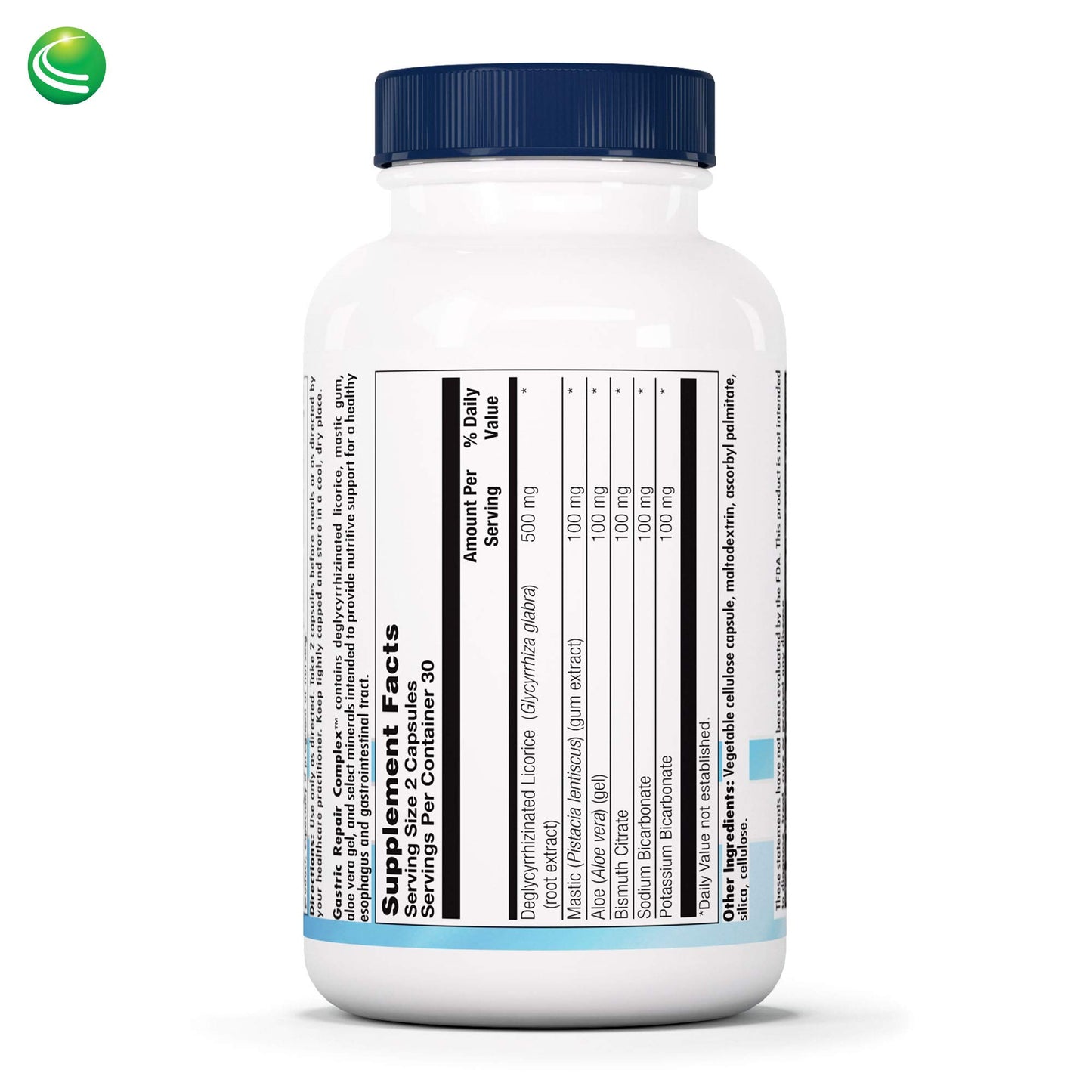 Nutra BioGenesis Gastric Support Complex DGL Licorice Supplement 60 Capsules