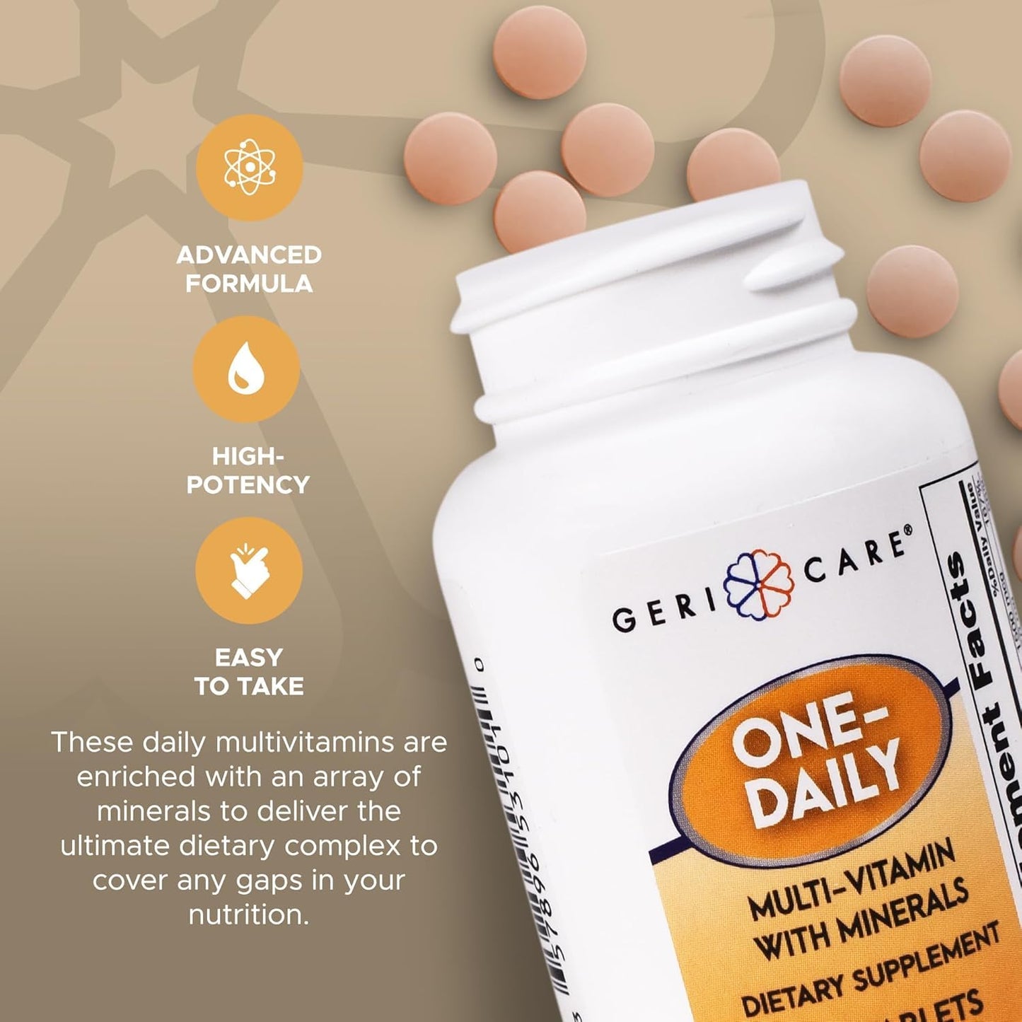 GeriCare One-Daily Multivitamins with Minerals Tablets 200