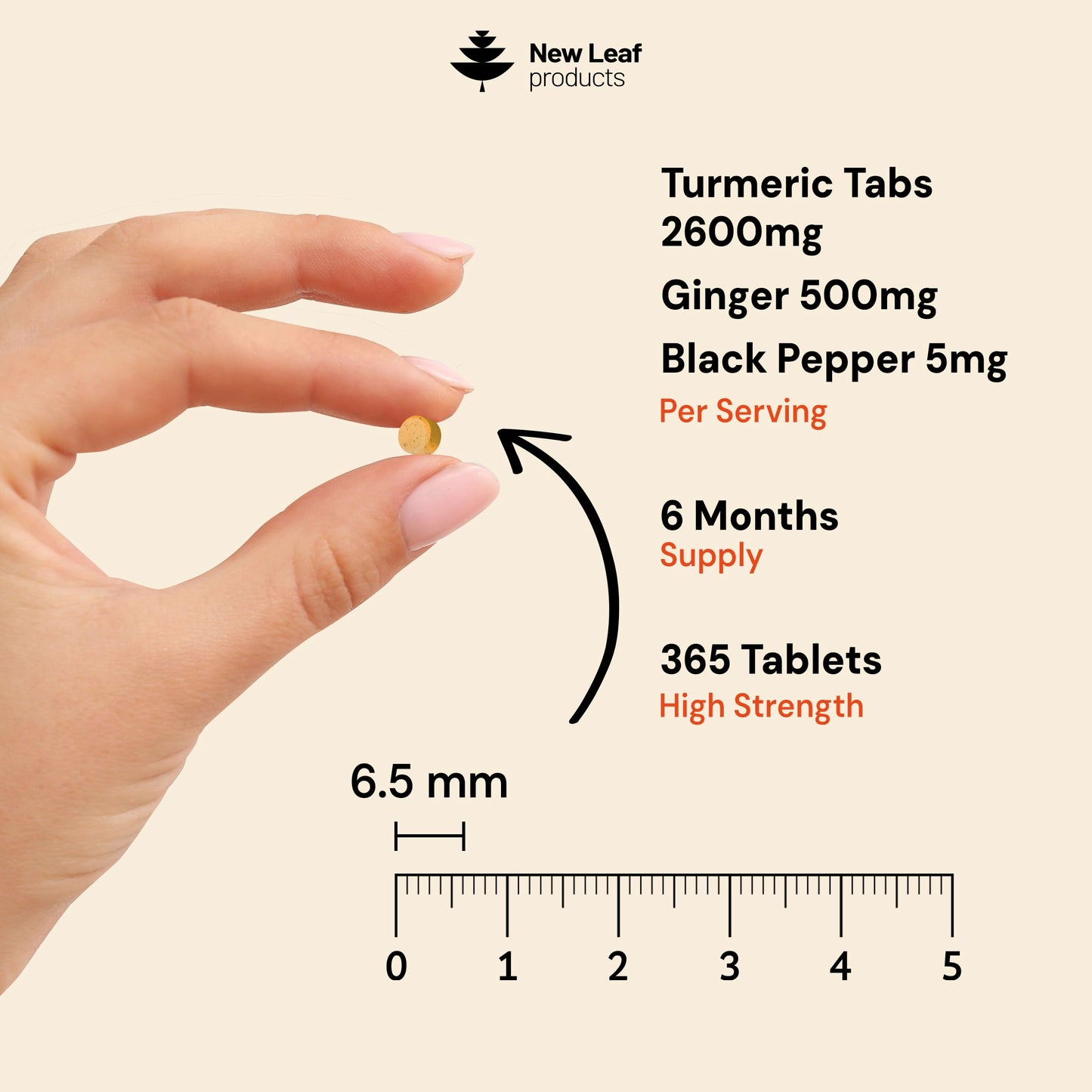 New Leaf Products Turmeric Tablet, 365 Tablets