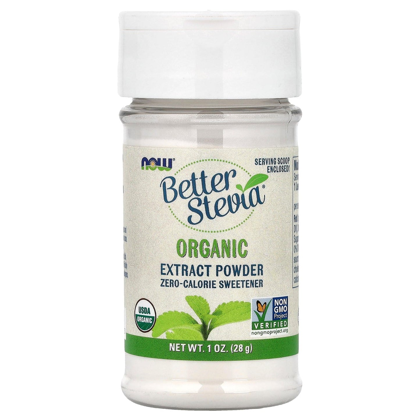 NOW Foods Better Stevia Zero Calorie Sweetener Extract Powder, Organic Powders, 1