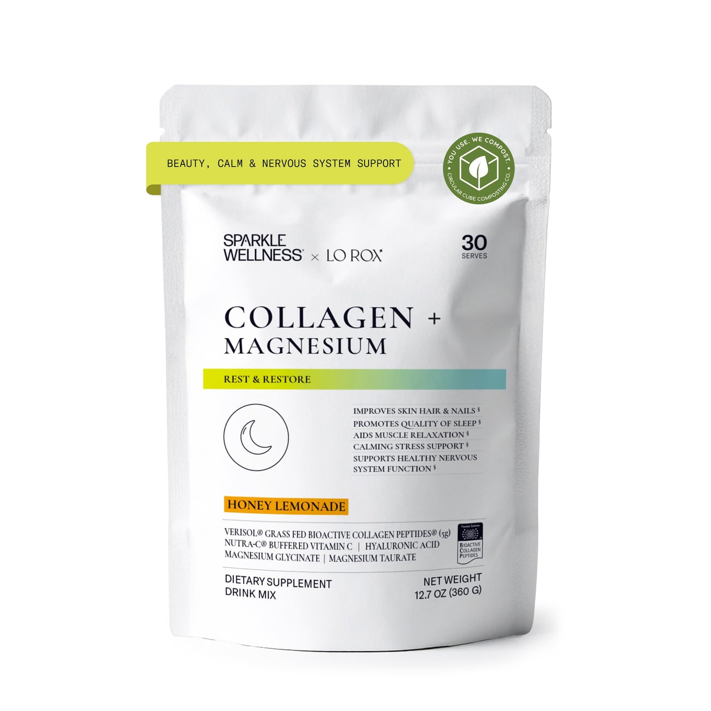 Sparkle Wellness Collagen + Magnesium Powder 12.8