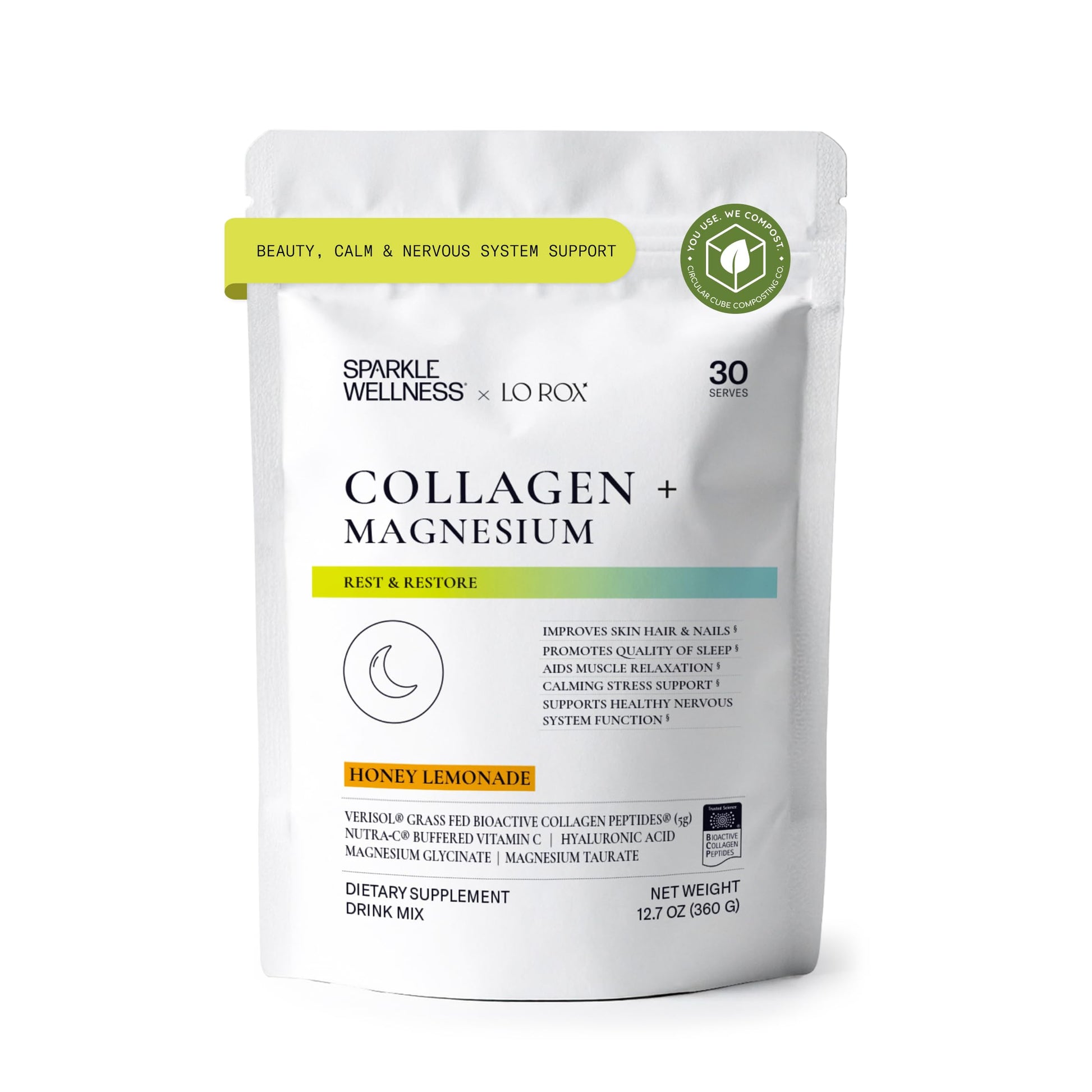 Sparkle Wellness Collagen + Magnesium Powder 12.8