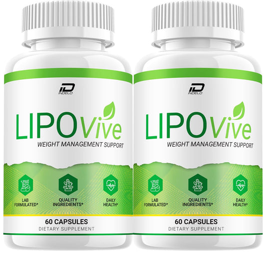 Indelo Lipo Vive Capsules, LipoVive Advanced Formula Maximum Strength, 60 Capsules