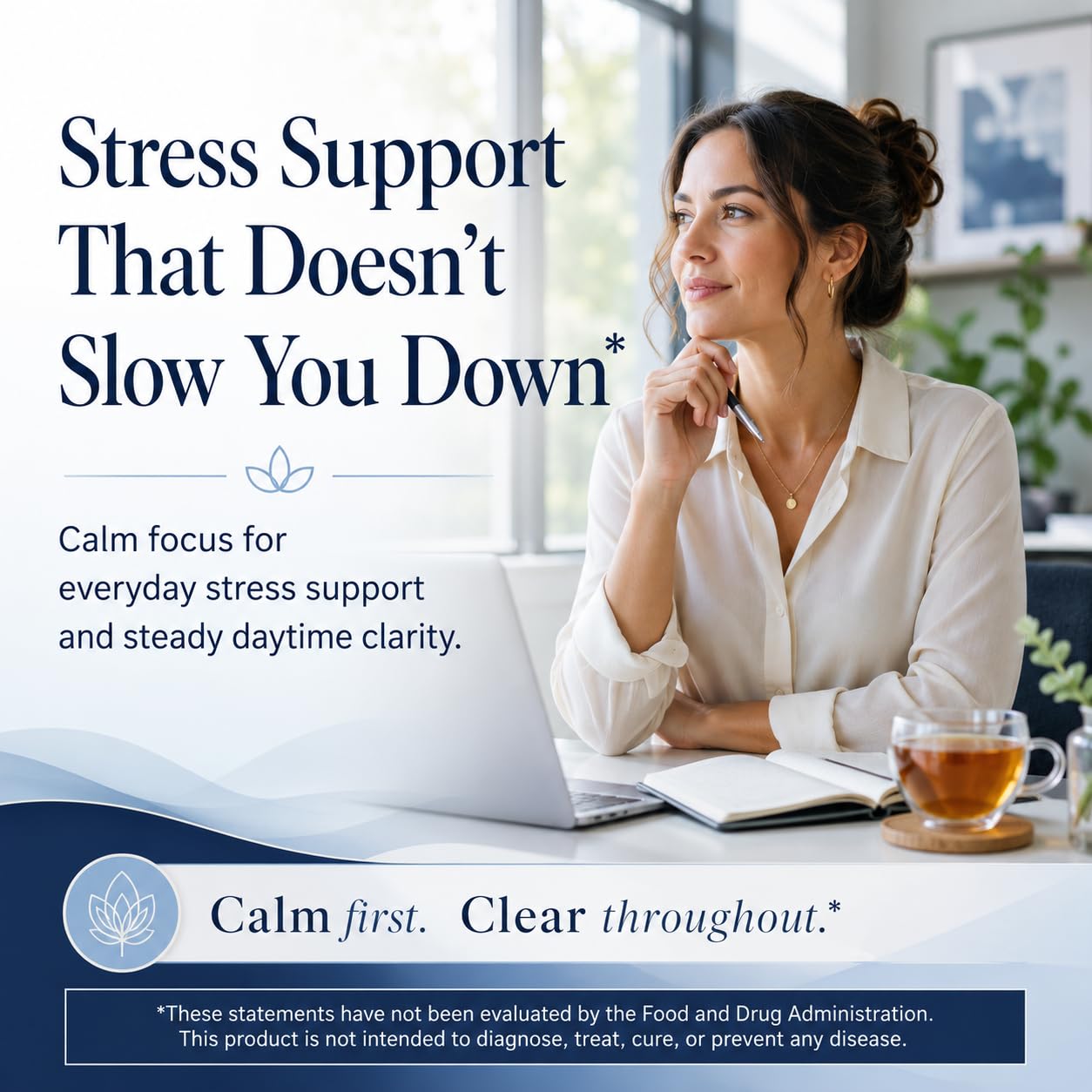 Stellar Secret Relaxing Calm Energy Capsules, GABA, Korean Panax Ginseng, L-Theanine & Lemon Balm, Daytime Calm Focus & Stress Support, 60 Capsules