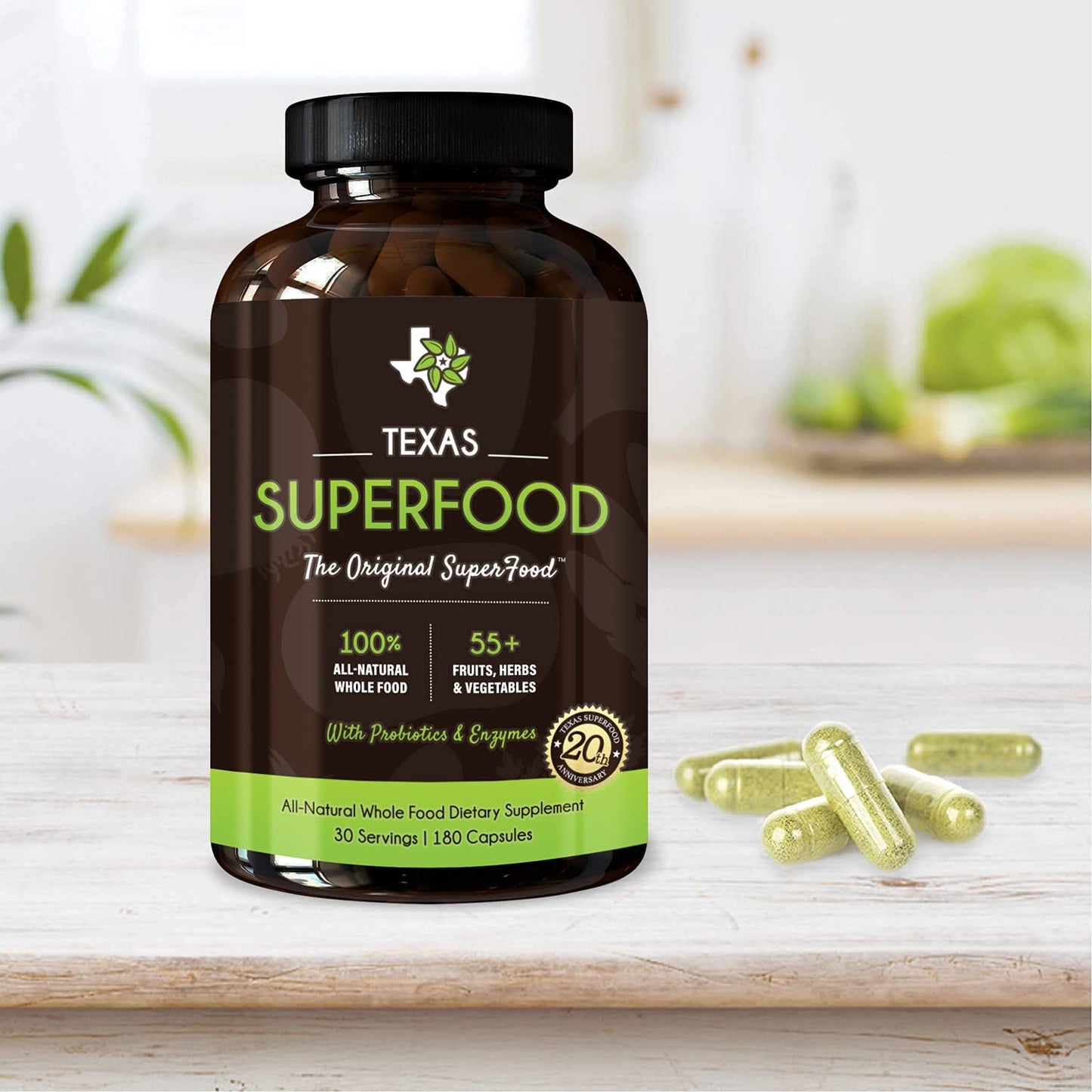 Texas SuperFood Original Superfood Capsules 180 Capsules