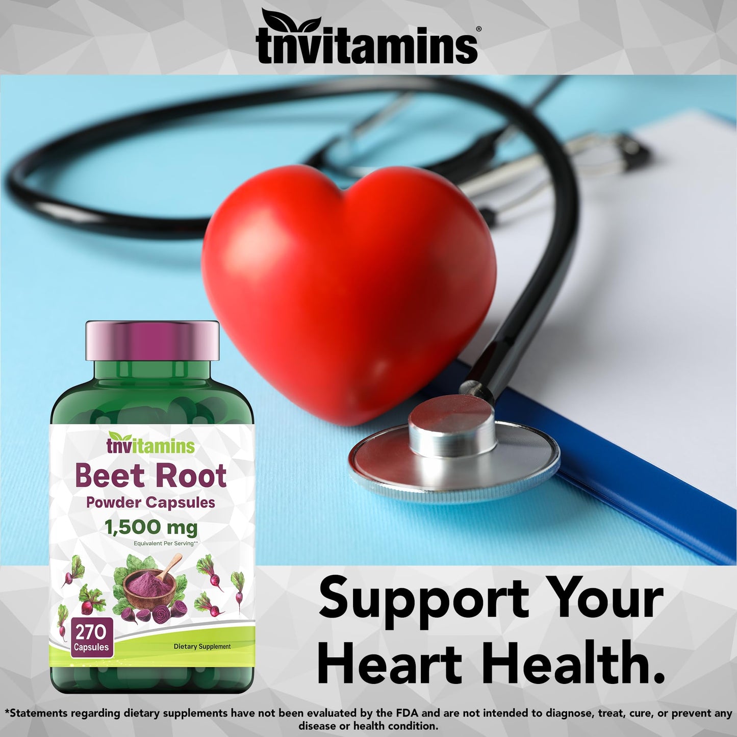 tnvitamins Beet Root Capsules 100 Count
