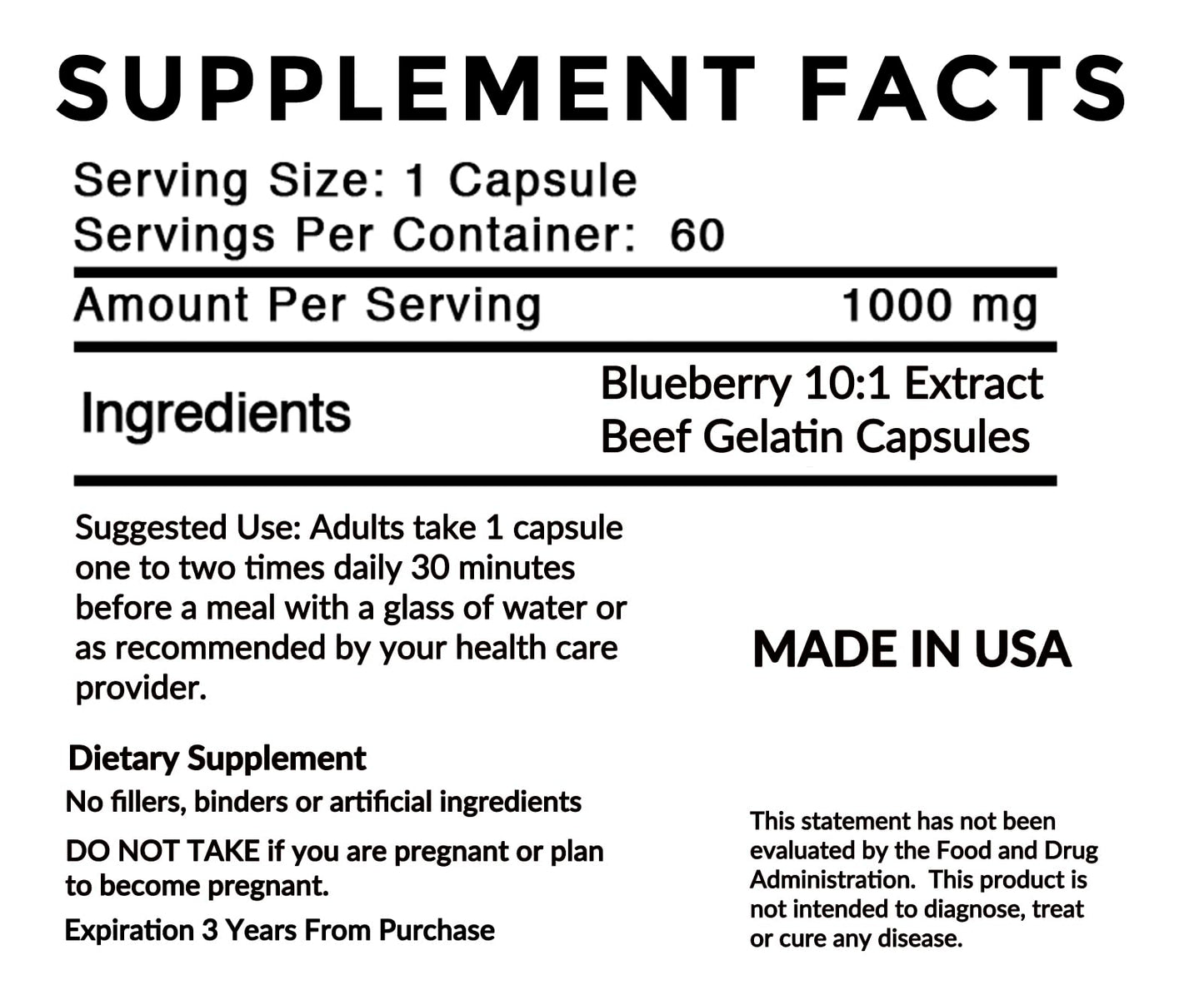 Heaven's Gate Blueberry Extract Capsules, 120 Capsules