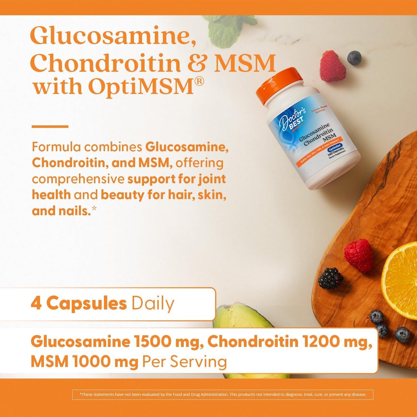 Doctor's BEST Glucosamine Chondroitin MSM 480 Capsules