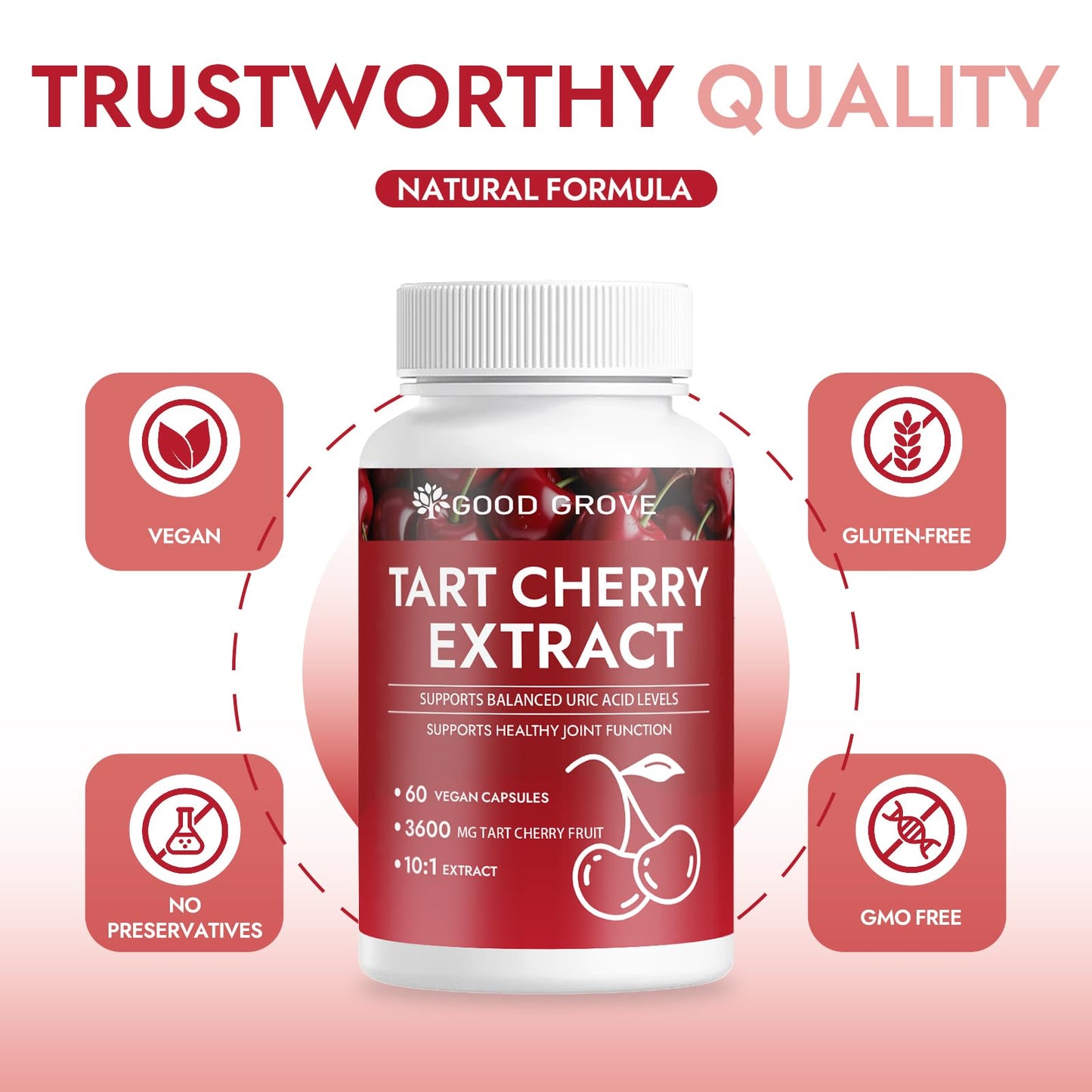 Enerra Good Grove Tart Cherry Extract Capsules 60 Count