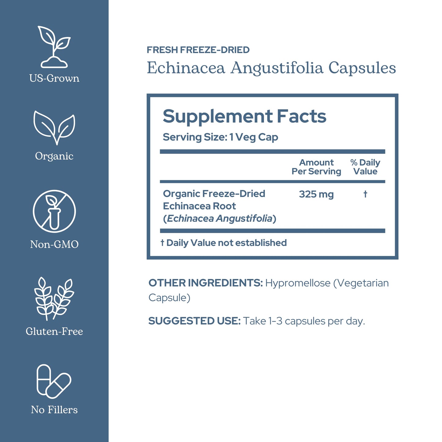 Eclectic Institute Echinacea Angustifolia Capsules, 90 Count