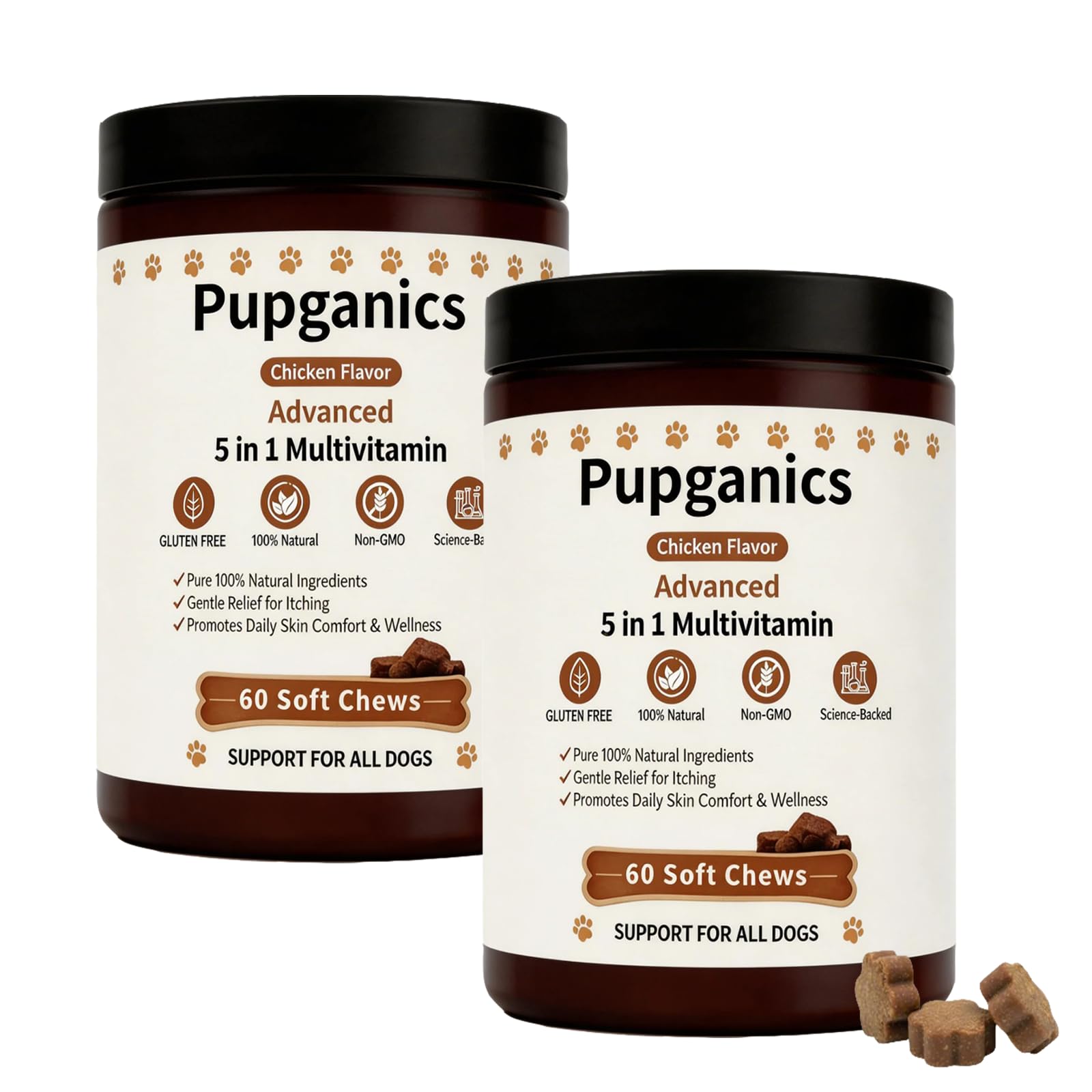 Pupganics Multivitamin Daily Soft Chews, 60 Soft Chews