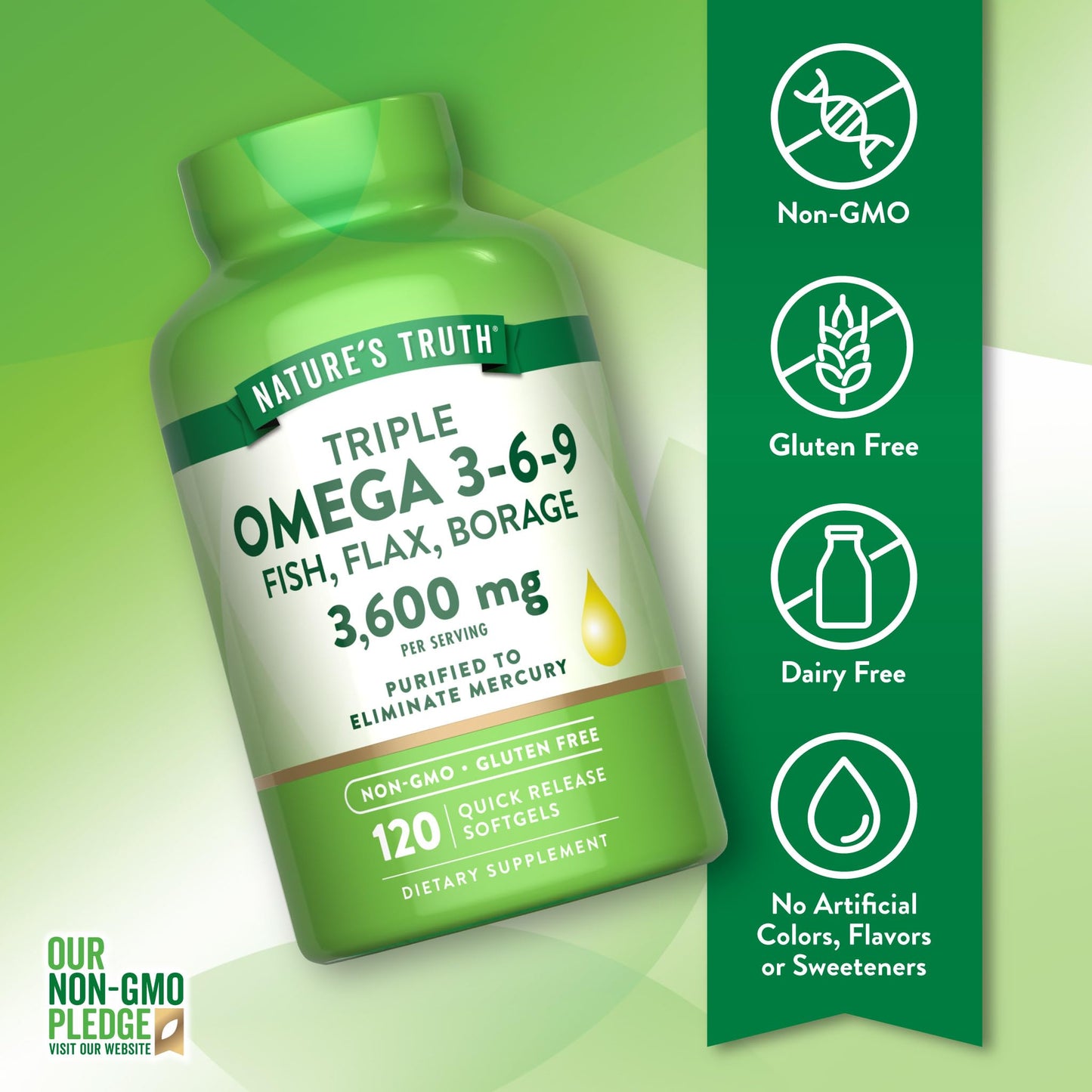 Nature's Truth Omega 3-6-9 Softgels 120 Count