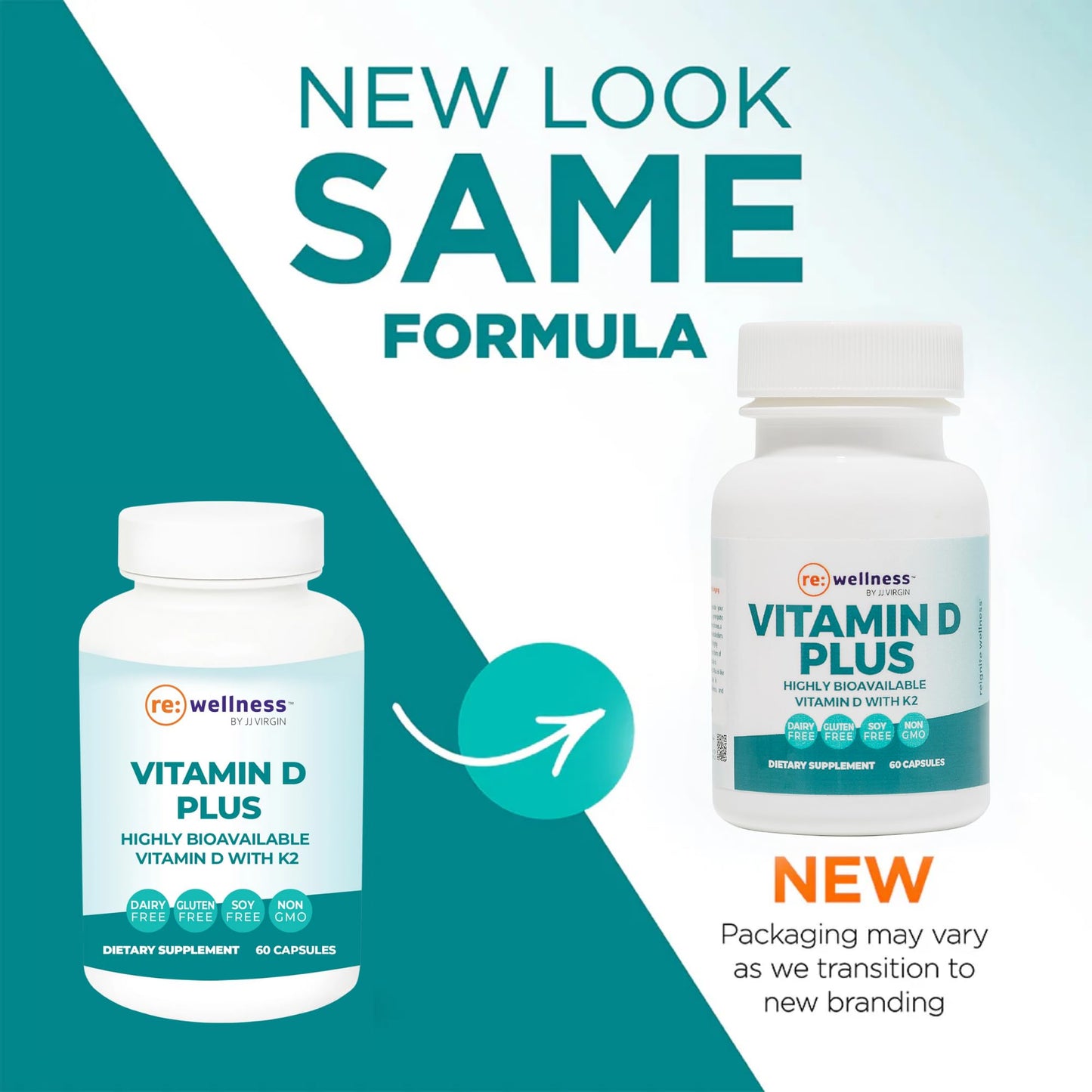 Reignite Wellness Vitamin D Plus with Vitamin K1 & K2 Capsules, 60 Count