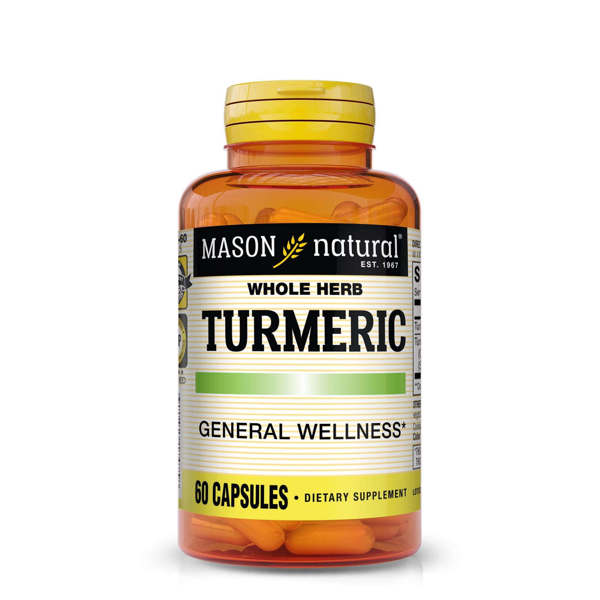 Mason Natural Turmeric Capsules, 60 Count