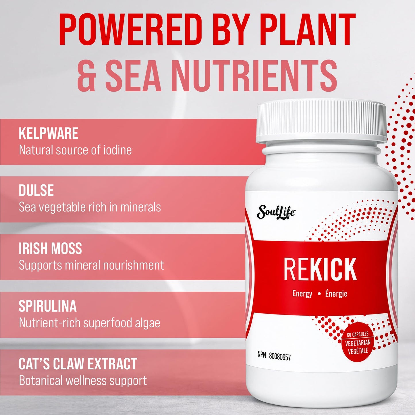 SoulLife REKICK Energy & Thyroid Support Capsules, 60 Count